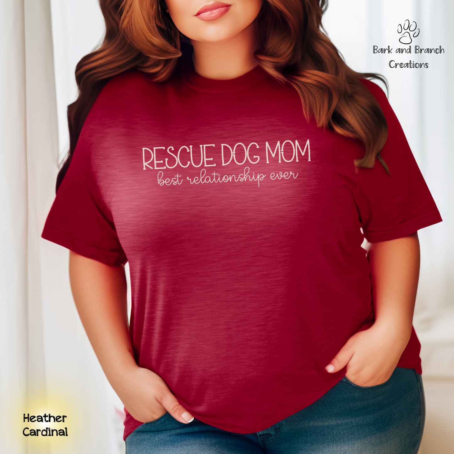 Rescue Dog Mom Best Relationship Ever Soft T-Shirt | Mother’s Day Gift | Dog Lover | Support Rescue Efforts