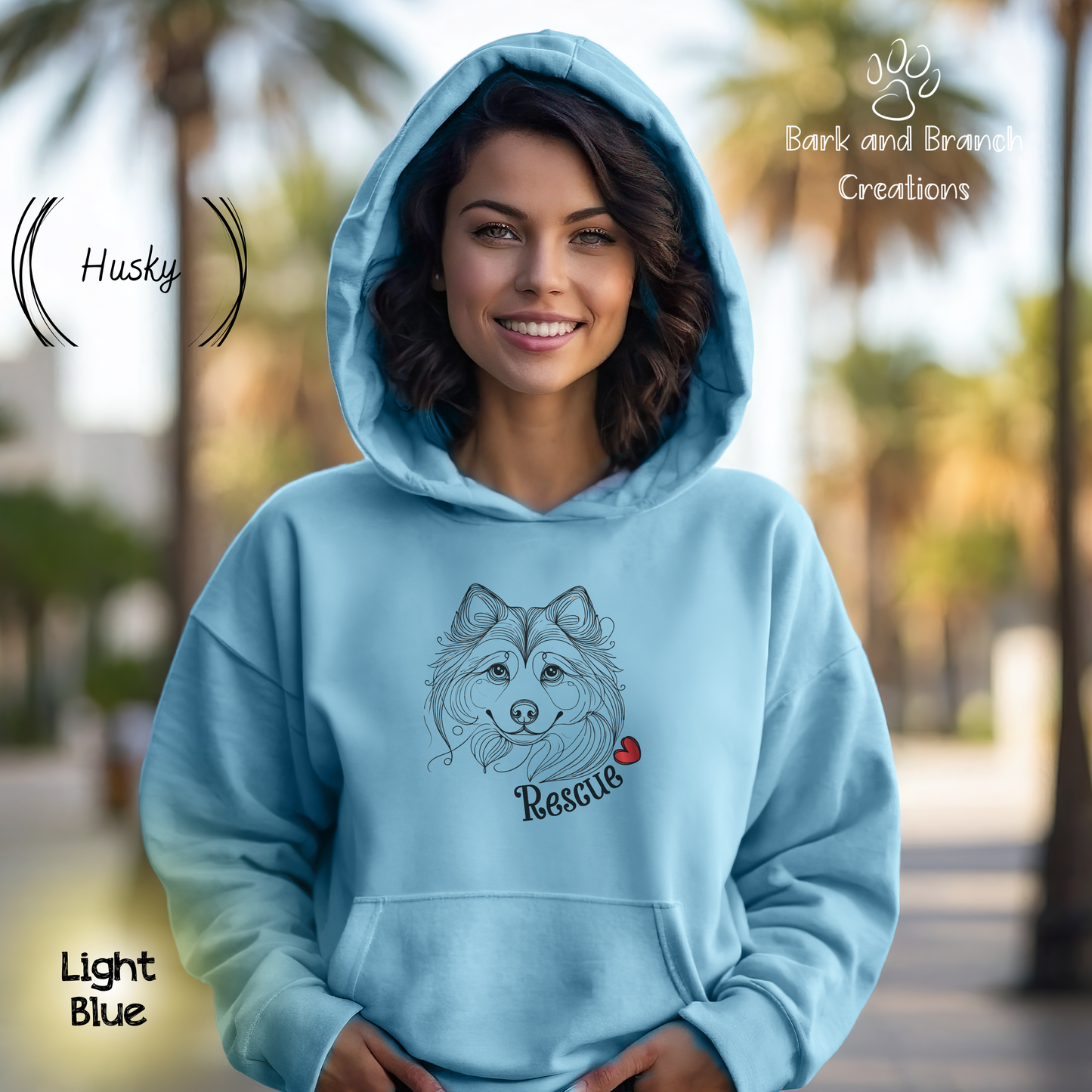 Rescue Dog Line Sketch Hooded Sweatshirt | Many Breed Choices | Perfect Soft Hoodie | Gift for Dog Lovers | Adopt Don’t Shop | Support Rescue Efforts