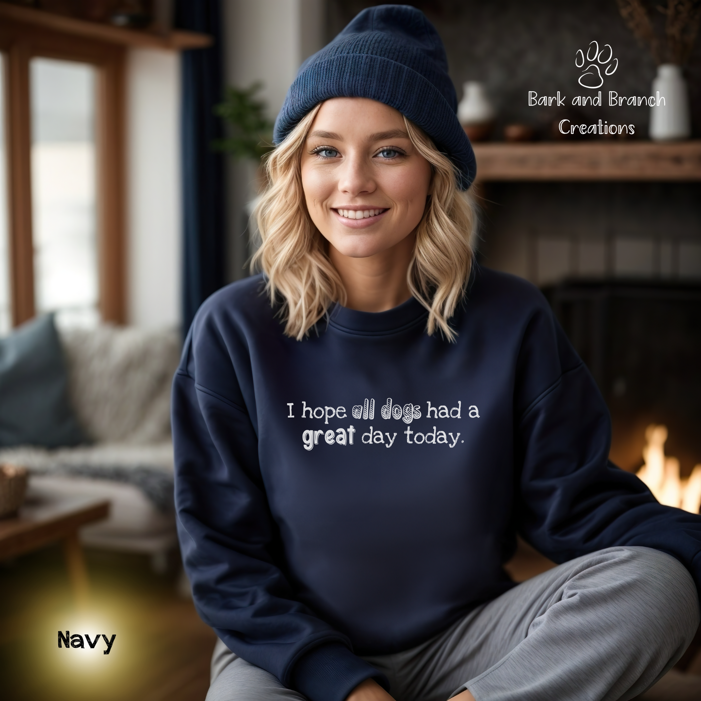 Dog Lover Soft Crewneck Sweatshirt Gift | I Hope All Dogs Had a Great Day Today | Dog Mom | Dog Dad | Support Rescue Efforts | Funny Sweatshirt