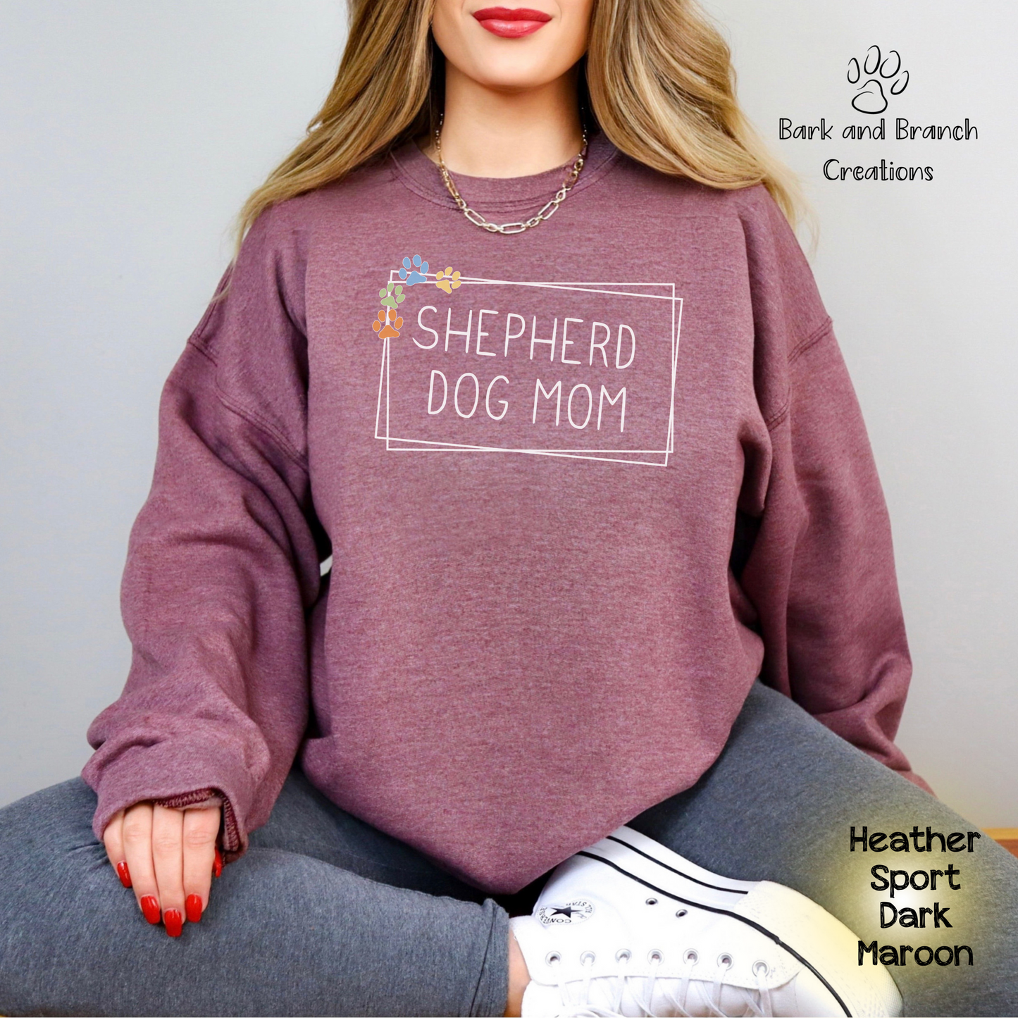 Shepherd Dog Mom Crew Neck Sweatshirt | German Shepherd Lover | Soft Sweatshirt | Gift for Dog Lover | Cute Shirt | Dog Mama Present