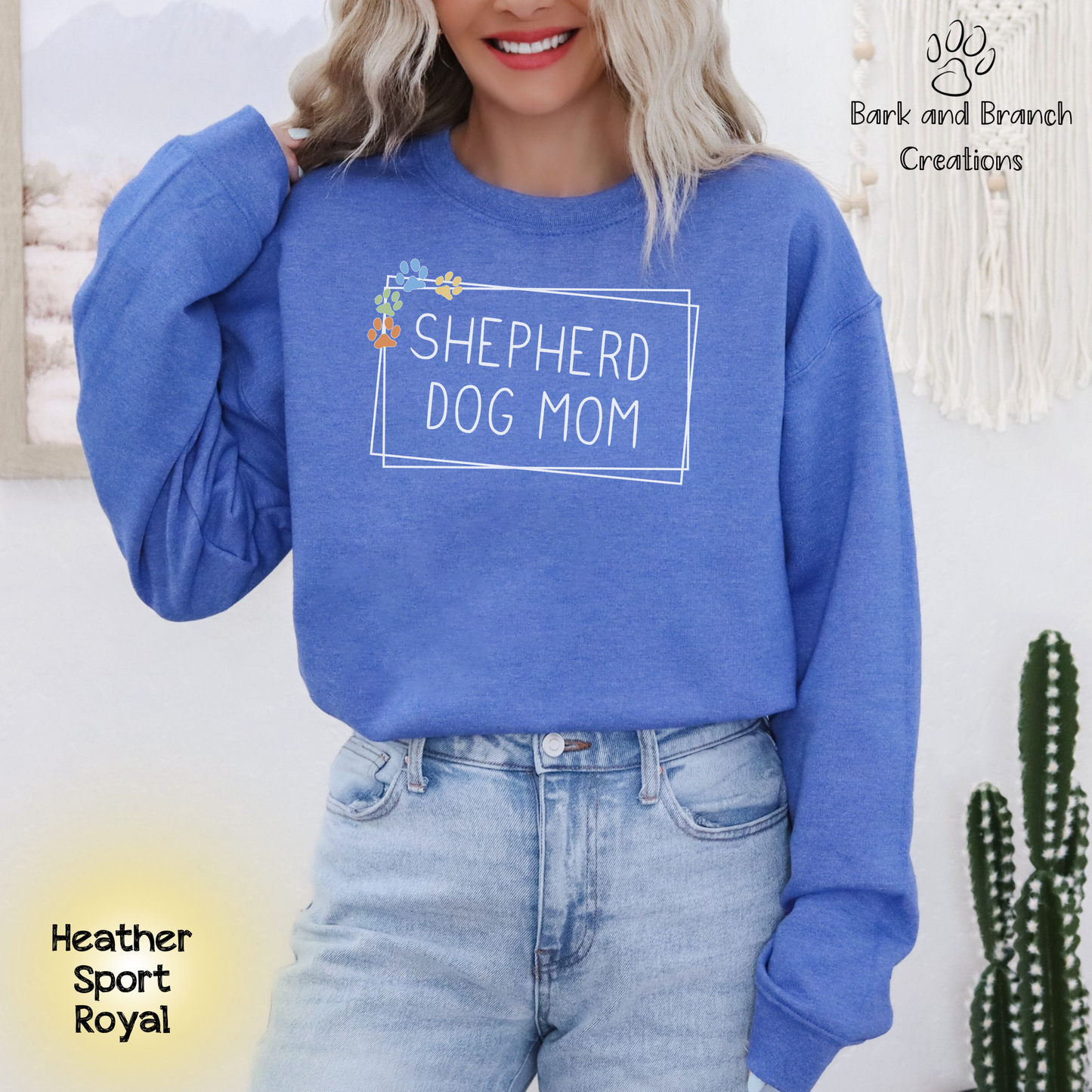 Shepherd Dog Mom Crew Neck Sweatshirt | German Shepherd Lover | Soft Sweatshirt | Gift for Dog Lover | Cute Shirt | Dog Mama Present