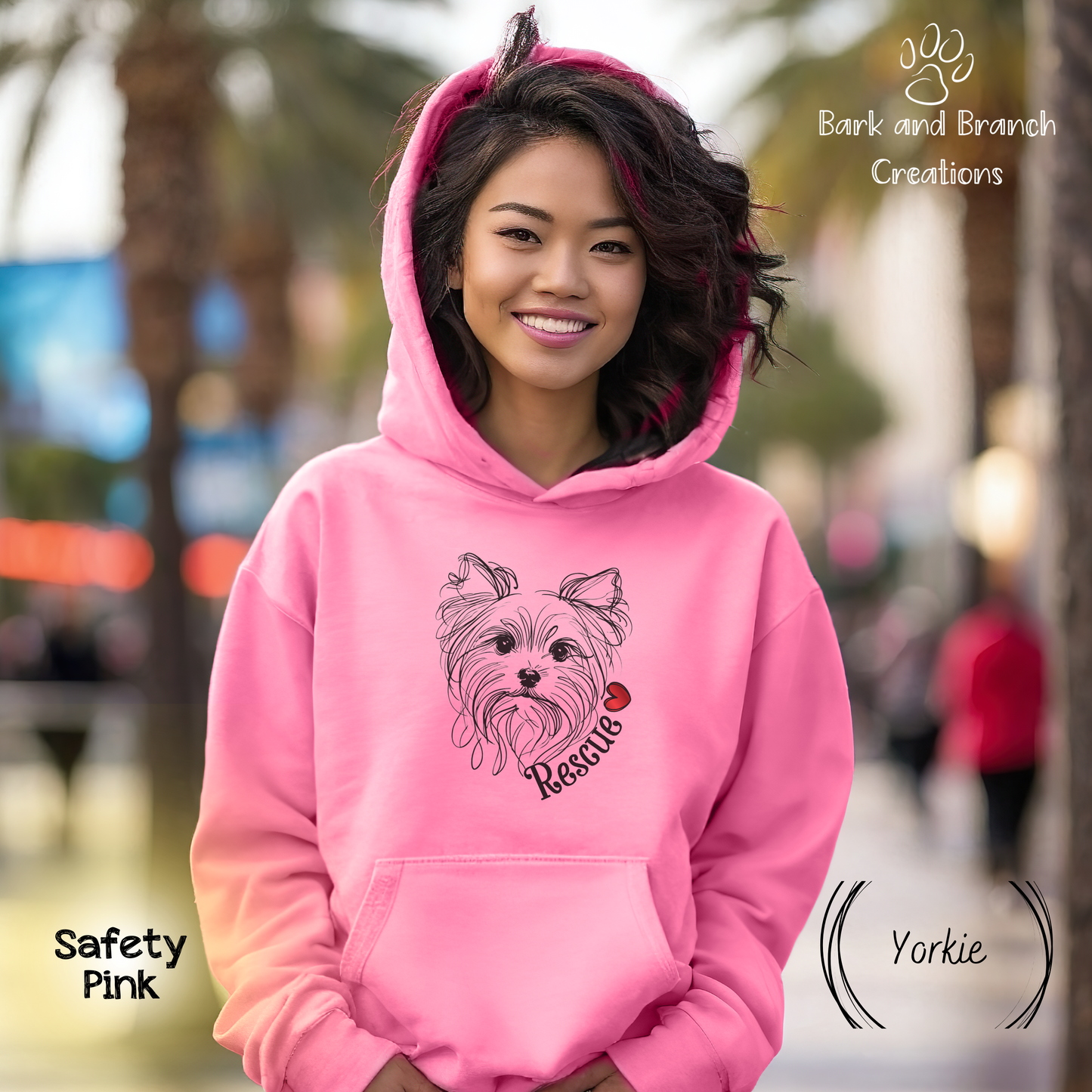 Rescue Dog Line Sketch Hooded Sweatshirt | Many Breed Choices | Perfect Soft Hoodie | Gift for Dog Lovers | Adopt Don’t Shop | Support Rescue Efforts