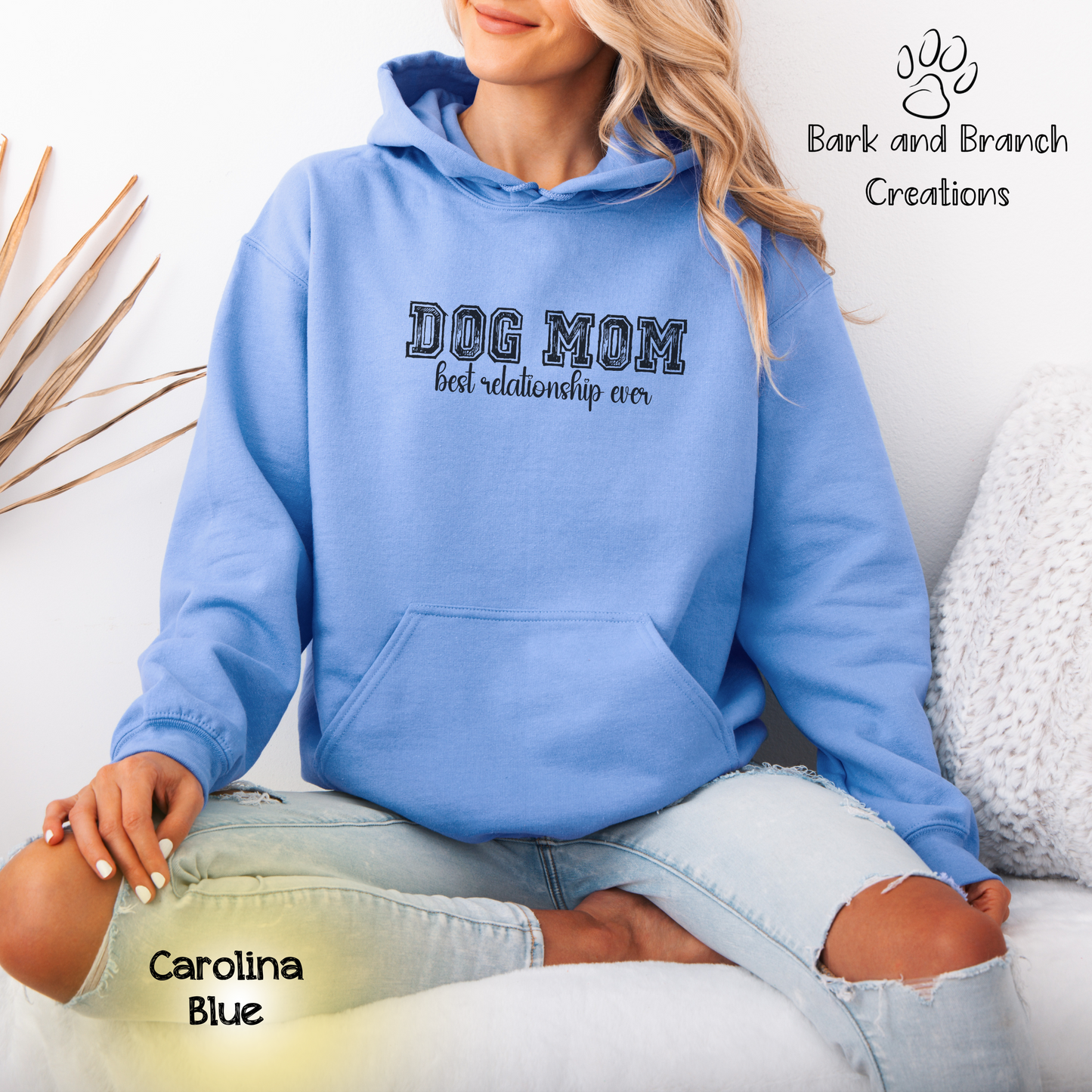 Dog Mom Best Relationship Ever Hooded Sweatshirt | Mother’s Day Gift | Dog Lover Hoodie | Support Rescue Efforts