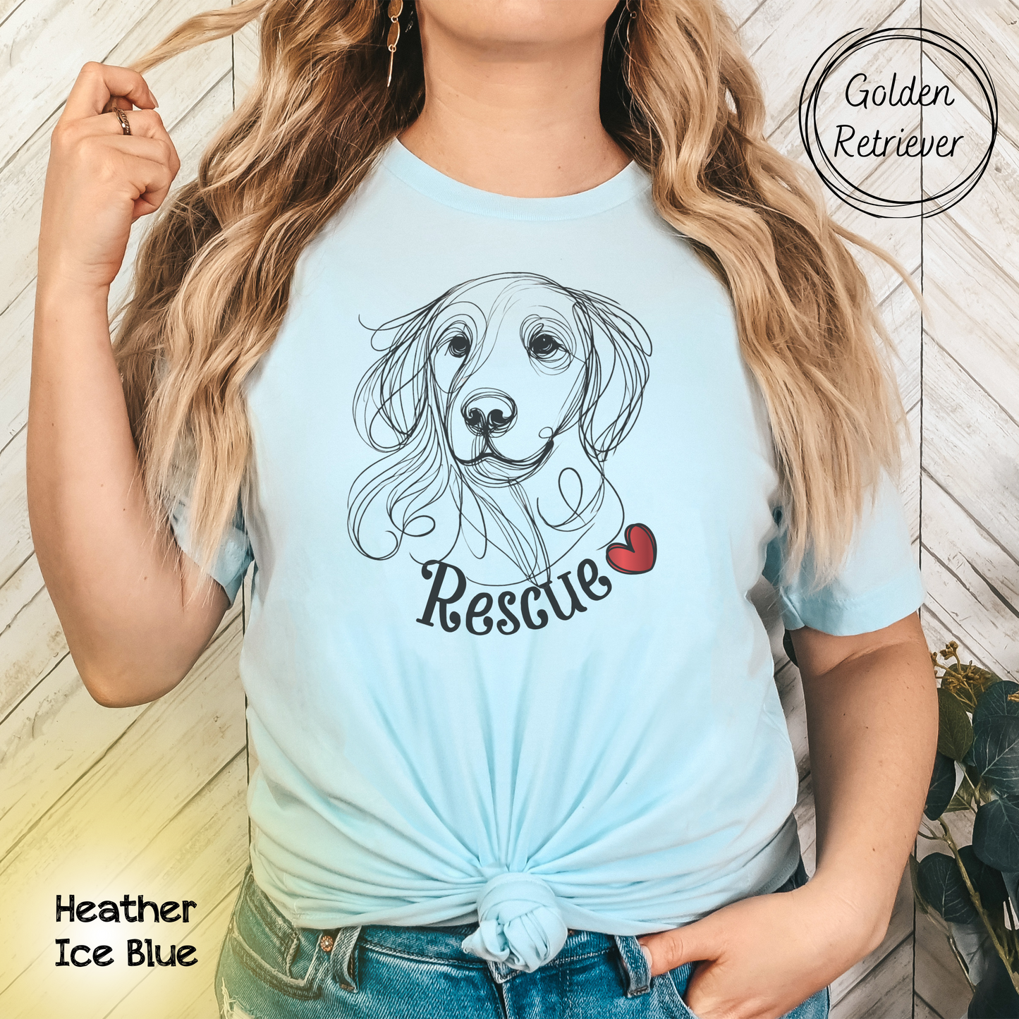 Rescue Dog Line Sketch T Shirt | Many Breed Choices | Perfect Soft T-Shirt Gift for Dog Lovers | Adopt Don’t Shop | Support Rescue Efforts