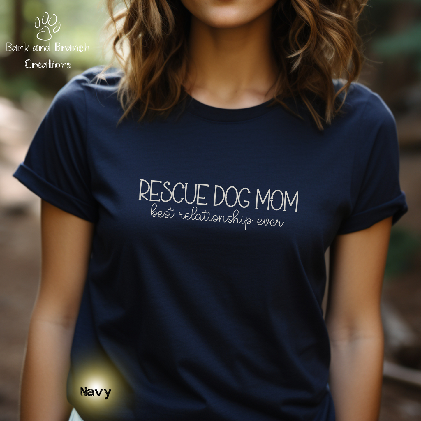 Rescue Dog Mom Best Relationship Ever Soft T-Shirt | Mother’s Day Gift | Dog Lover | Support Rescue Efforts