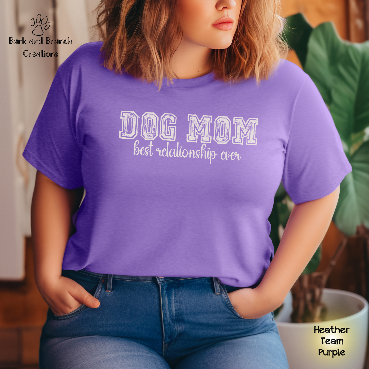 Dog Mom Best Relationship Ever Soft T-Shirt | Mother’s Day Gift | Dog Lover | Support Rescue Efforts