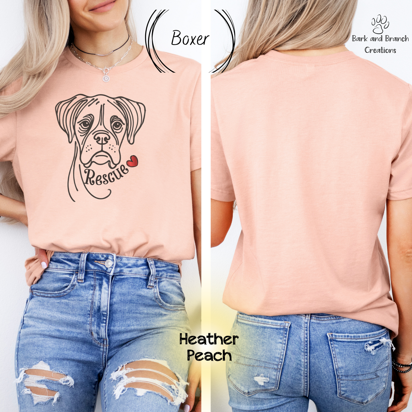 Rescue Dog Line Sketch T Shirt | Many Breed Choices | Perfect Soft T-Shirt Gift for Dog Lovers | Adopt Don’t Shop | Support Rescue Efforts