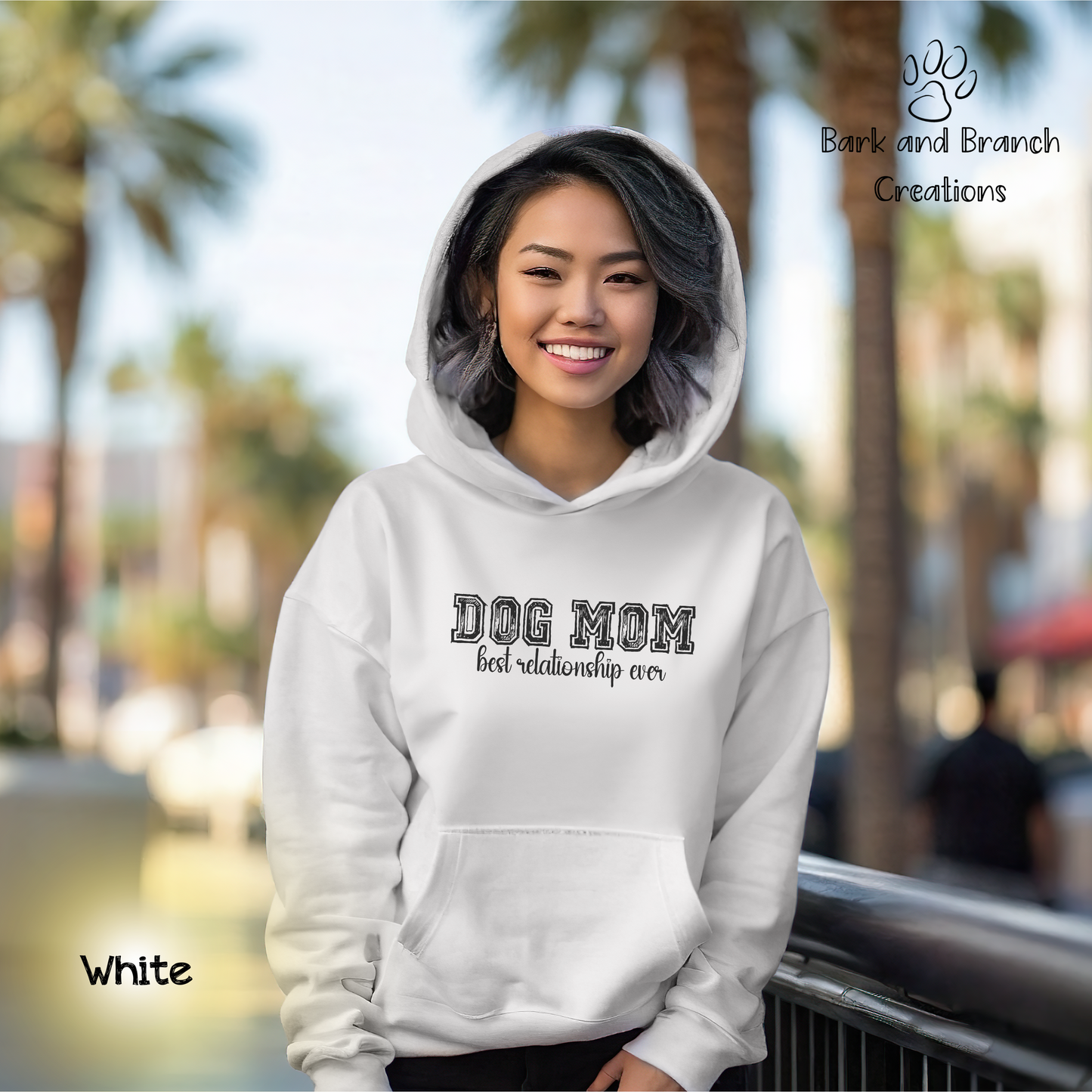 Dog Mom Best Relationship Ever Hooded Sweatshirt | Mother’s Day Gift | Dog Lover Hoodie | Support Rescue Efforts