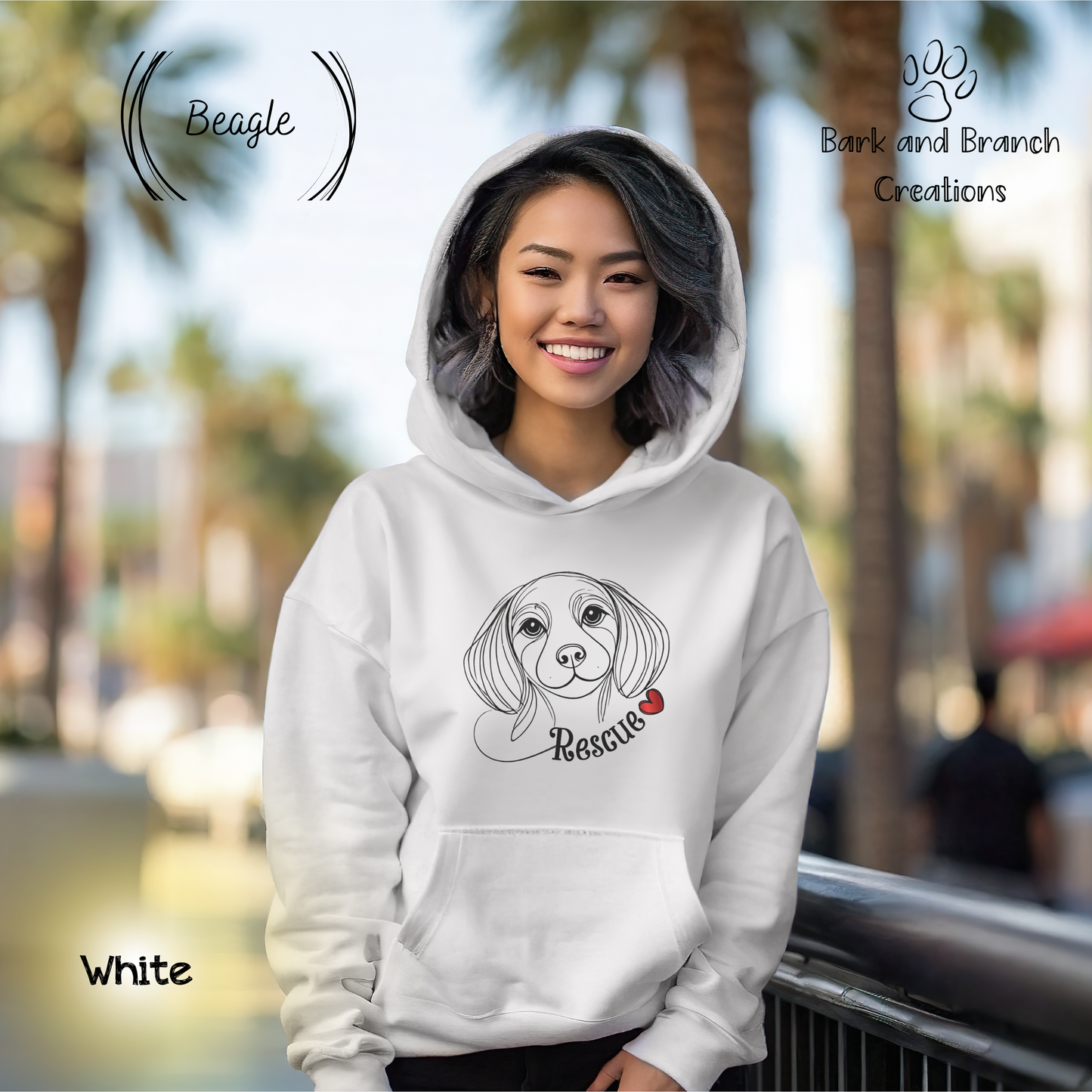 Rescue Dog Line Sketch Hooded Sweatshirt | Many Breed Choices | Perfect Soft Hoodie | Gift for Dog Lovers | Adopt Don’t Shop | Support Rescue Efforts