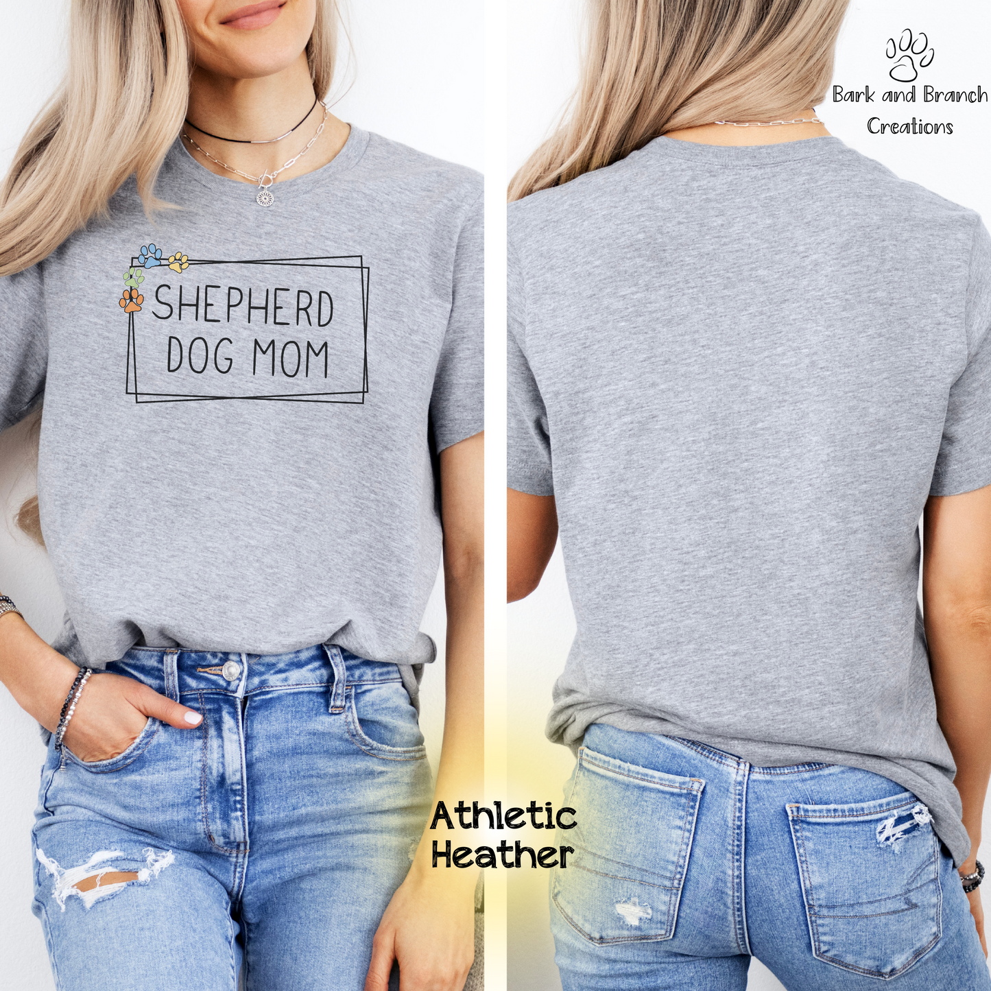 Shepherd Dog Mom T-Shirt | German Shepherd Lover | Soft Tee | Gift for Dog Lover | Cute Shirt | Dog Mama Present