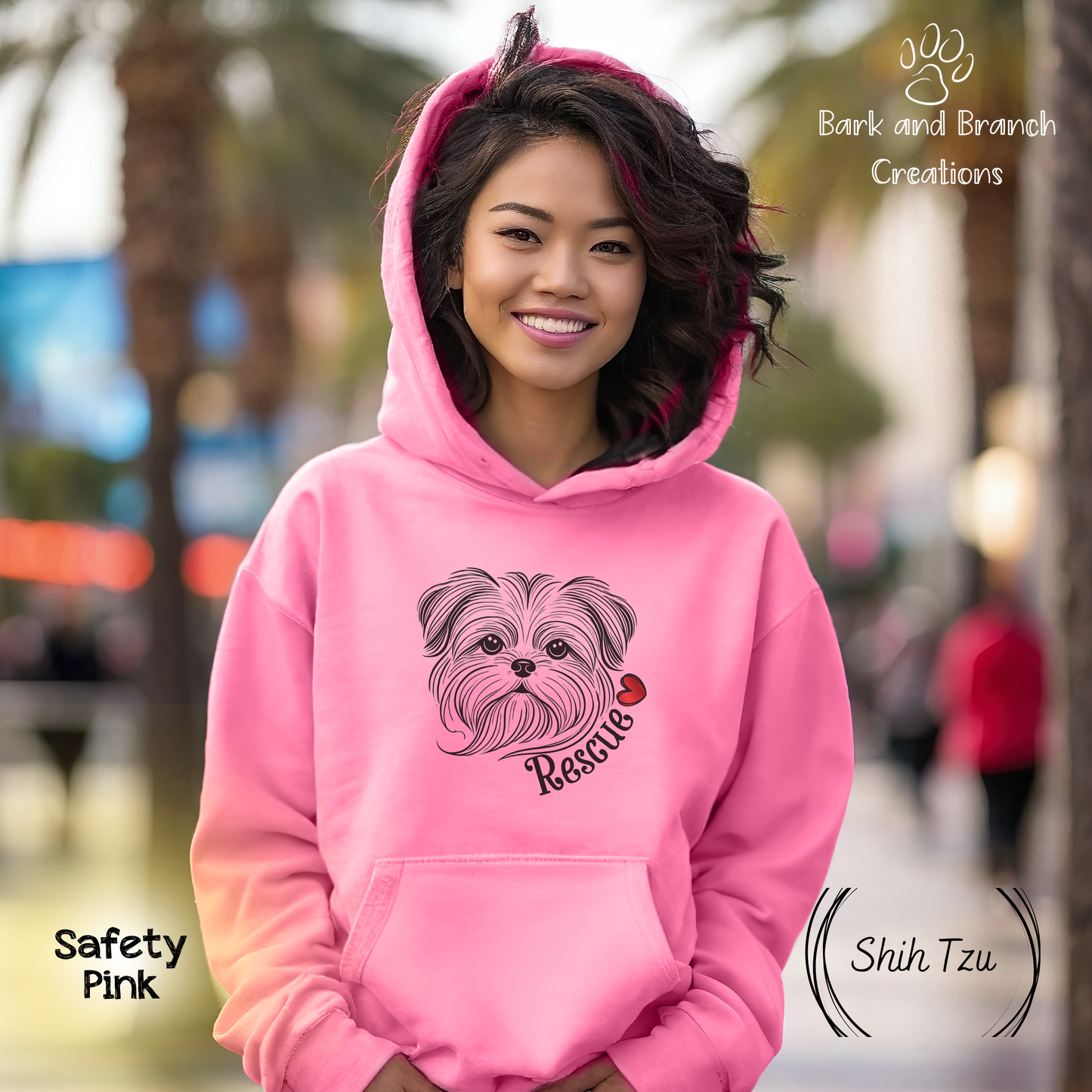 Rescue Dog Line Sketch Hooded Sweatshirt | Many Breed Choices | Perfect Soft Hoodie | Gift for Dog Lovers | Adopt Don’t Shop | Support Rescue Efforts