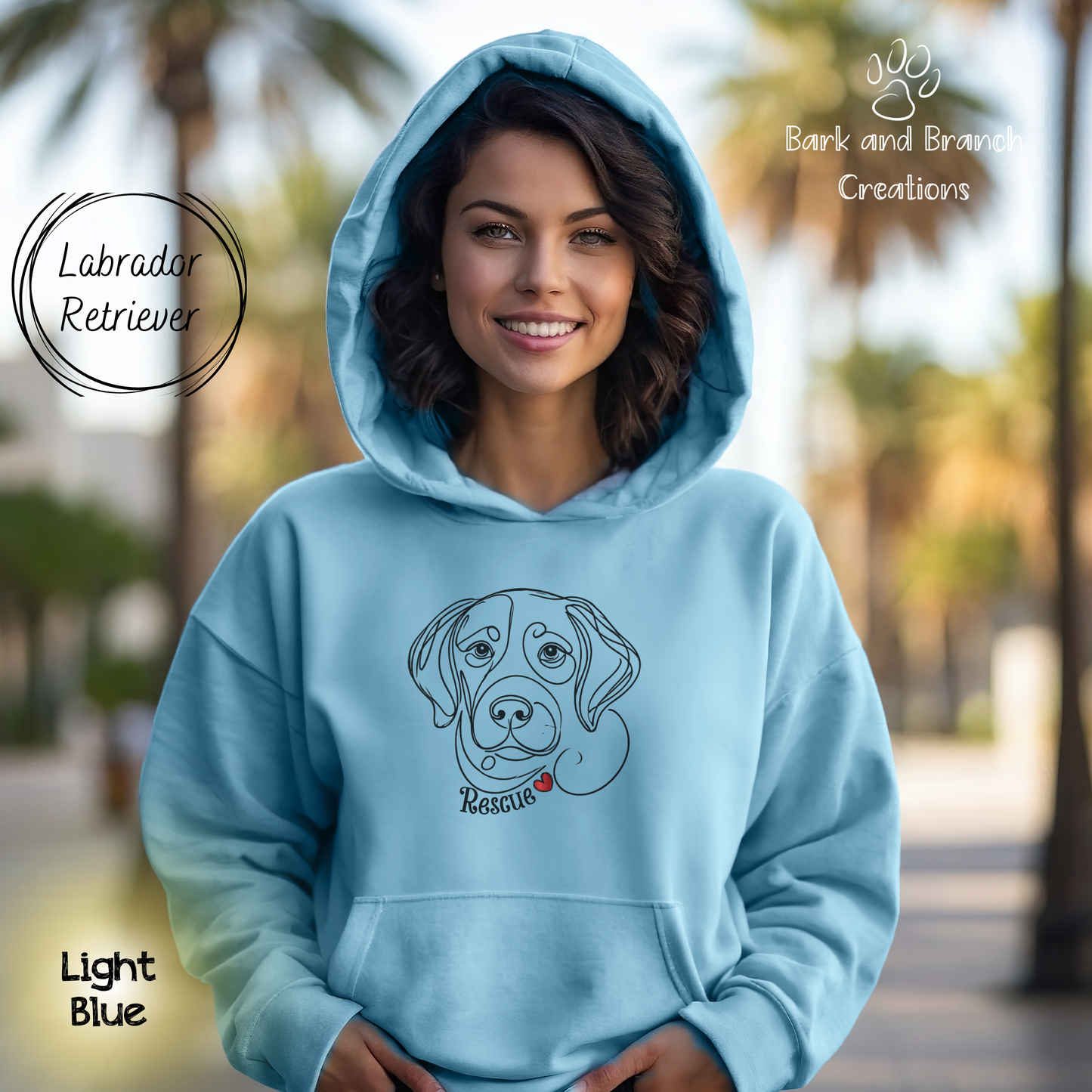 Rescue Dog Line Sketch Hooded Sweatshirt | Many Breed Choices | Perfect Soft Hoodie | Gift for Dog Lovers | Adopt Don’t Shop | Support Rescue Efforts