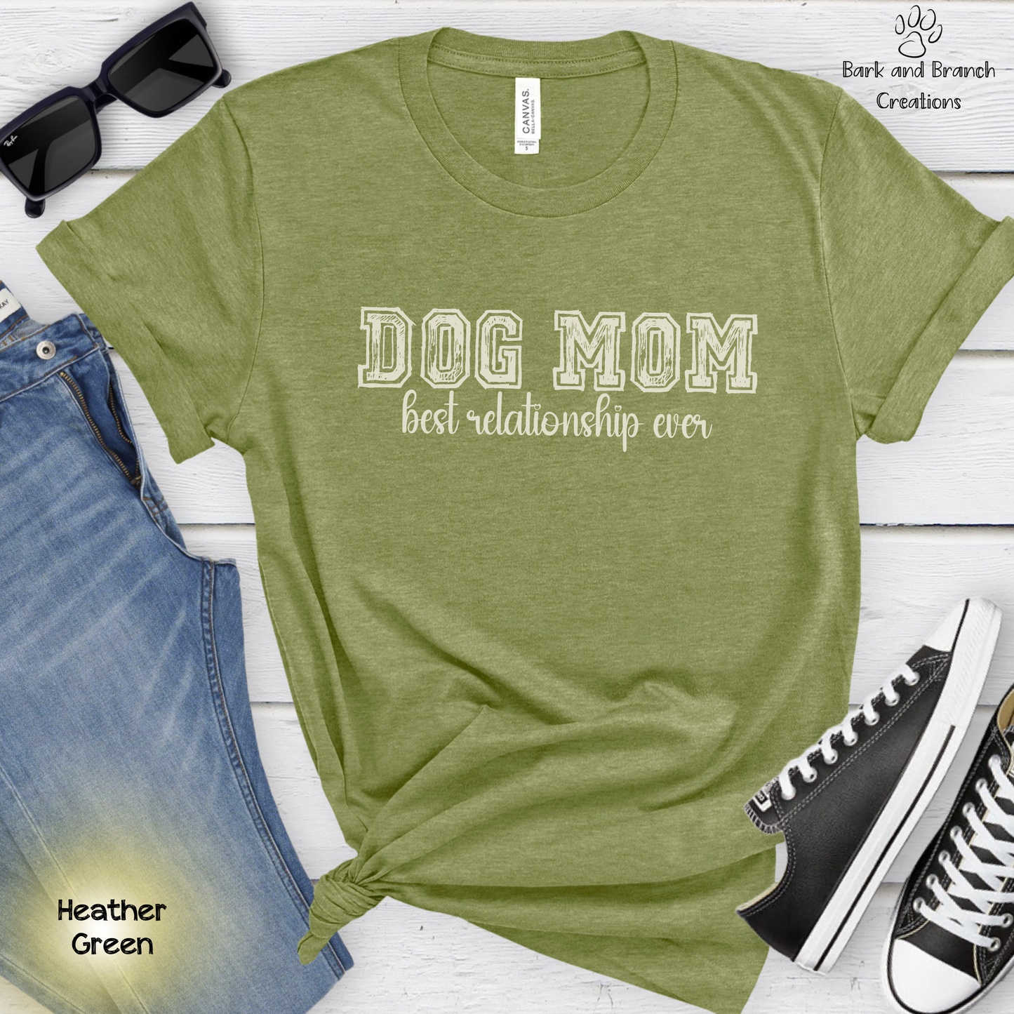 Dog Mom Best Relationship Ever Soft T-Shirt | Mother’s Day Gift | Dog Lover | Support Rescue Efforts