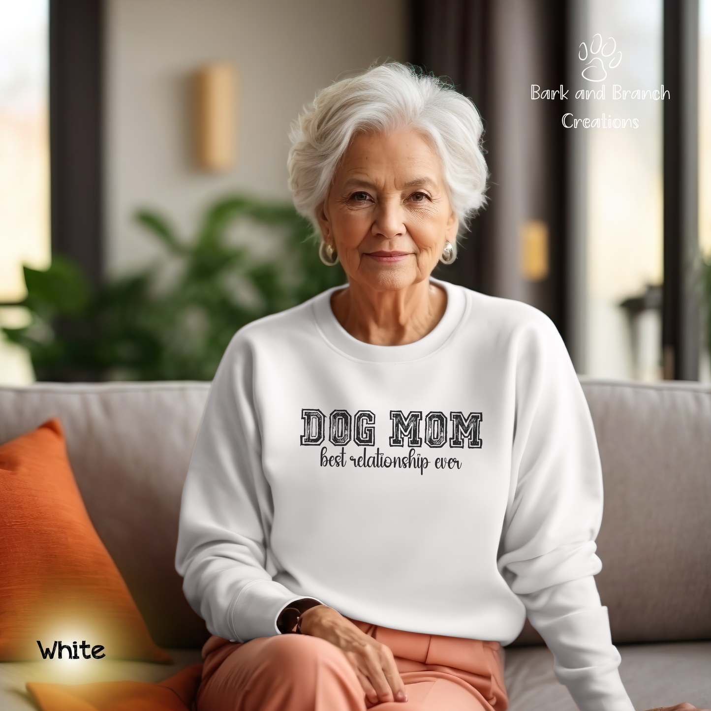 Dog Mom Best Relationship Ever Crewneck Sweatshirt | Mother’s Day Gift | Dog Lover | Support Rescue Efforts