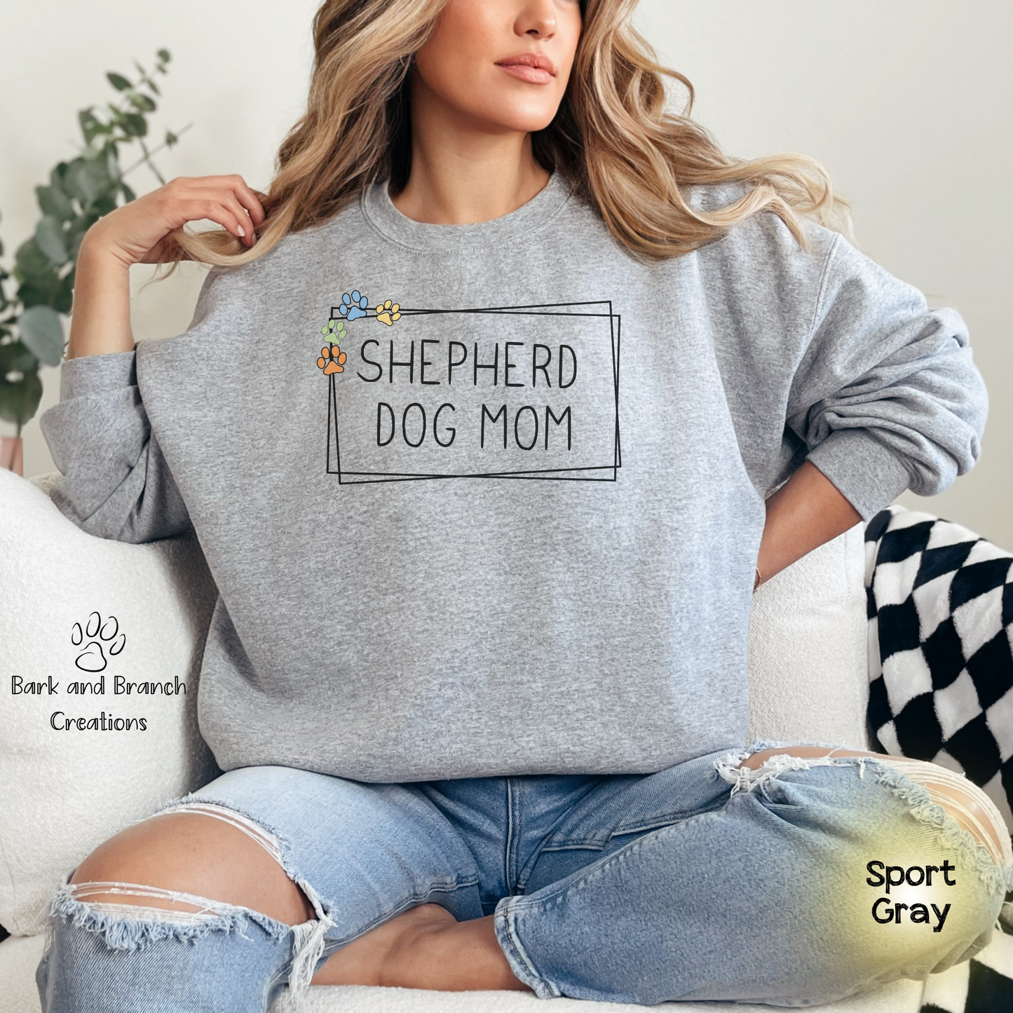 Shepherd Dog Mom Crew Neck Sweatshirt | German Shepherd Lover | Soft Sweatshirt | Gift for Dog Lover | Cute Shirt | Dog Mama Present