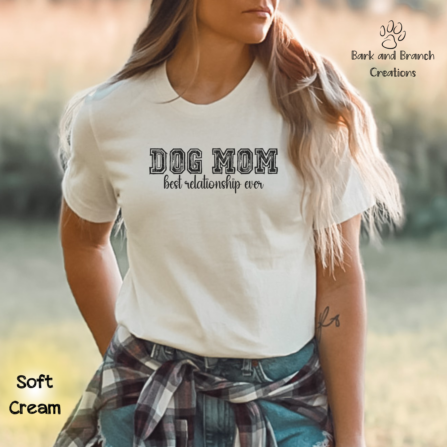 Dog Mom Best Relationship Ever Soft T-Shirt | Mother’s Day Gift | Dog Lover | Support Rescue Efforts