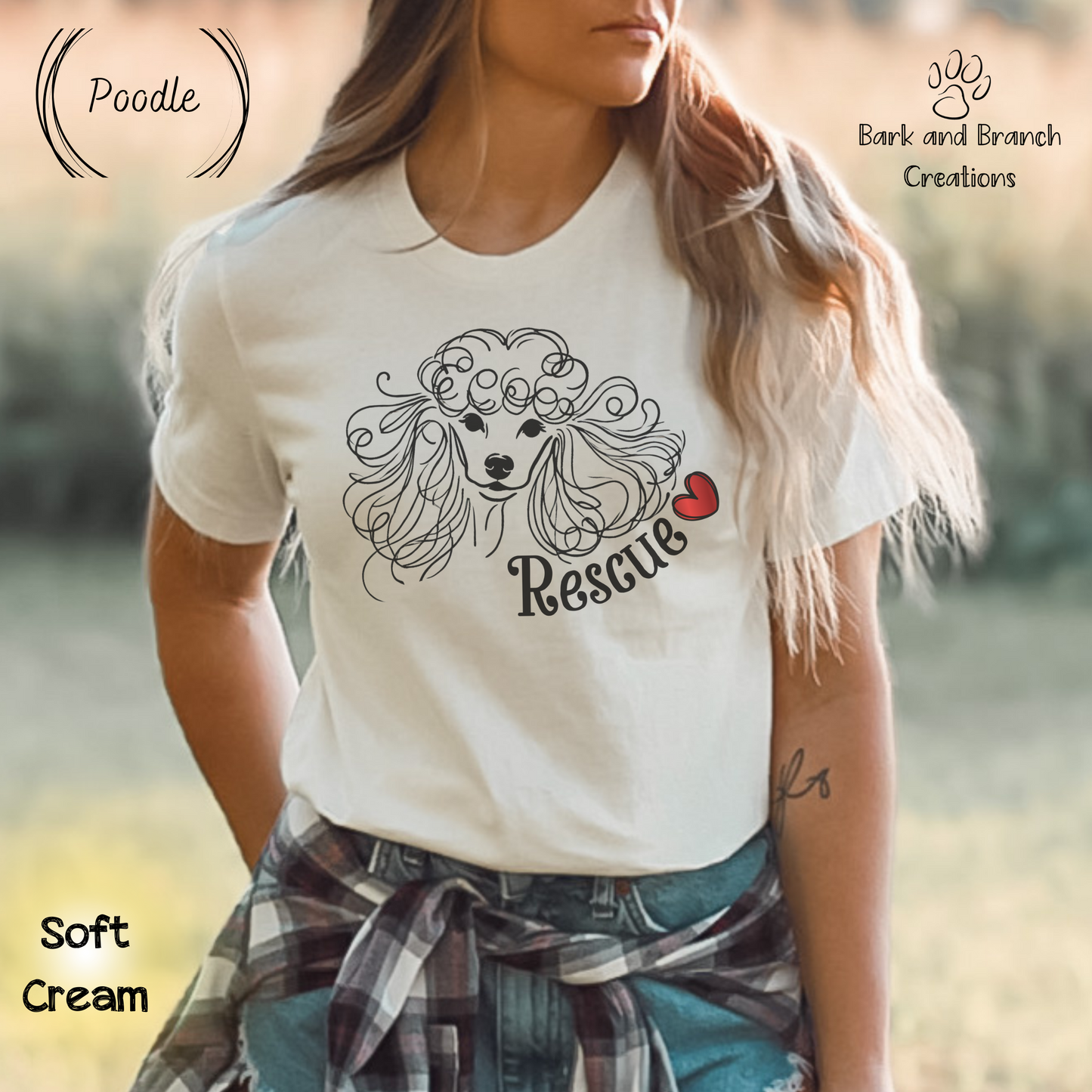 Rescue Dog Line Sketch T Shirt | Many Breed Choices | Perfect Soft T-Shirt Gift for Dog Lovers | Adopt Don’t Shop | Support Rescue Efforts