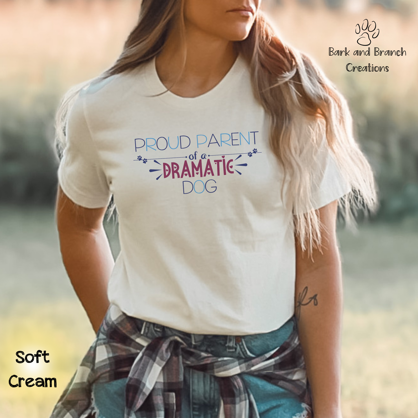 Proud Parent of a Dramatic Dog Unisex Tee, Funny Dog Lover Shirt, Pet Owner Gift, Casual Everyday Wear, Perfect for Dog Lovers