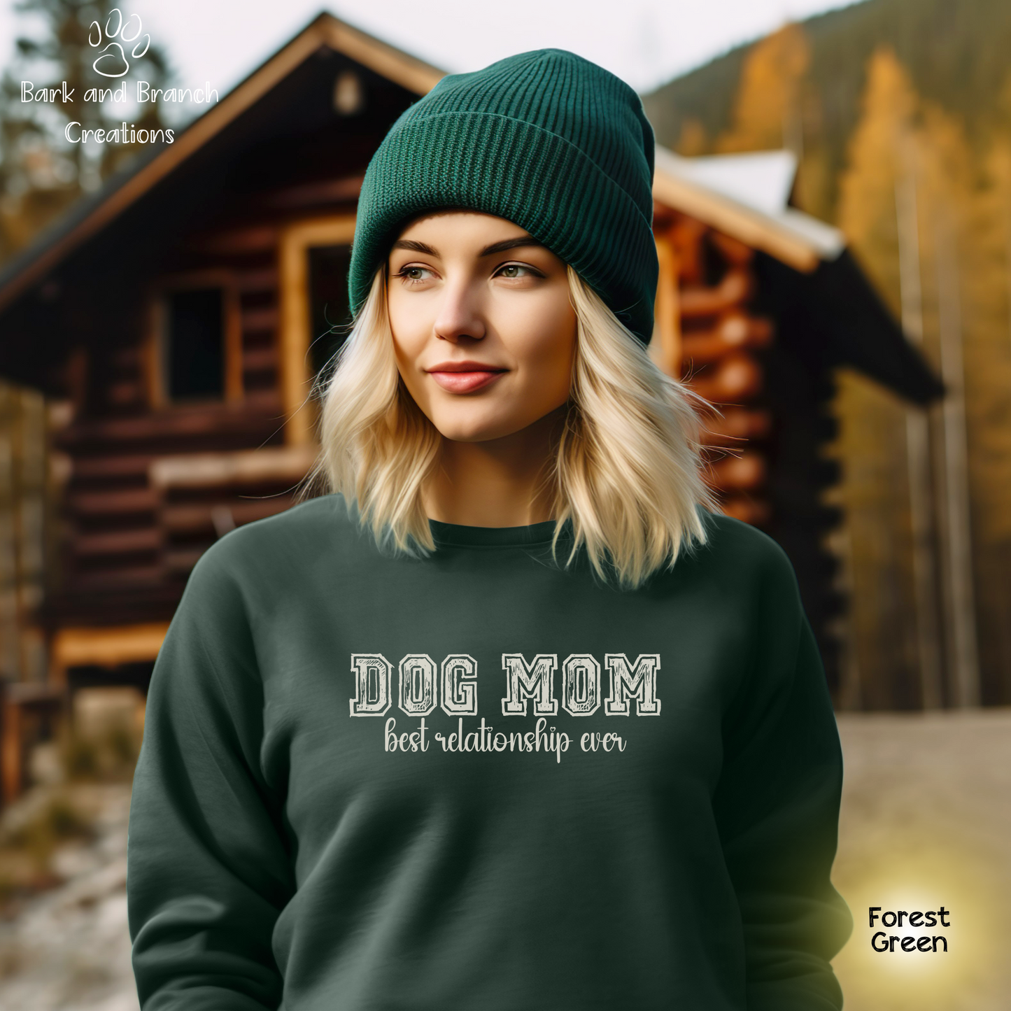 Dog Mom Best Relationship Ever Crewneck Sweatshirt | Mother’s Day Gift | Dog Lover | Support Rescue Efforts