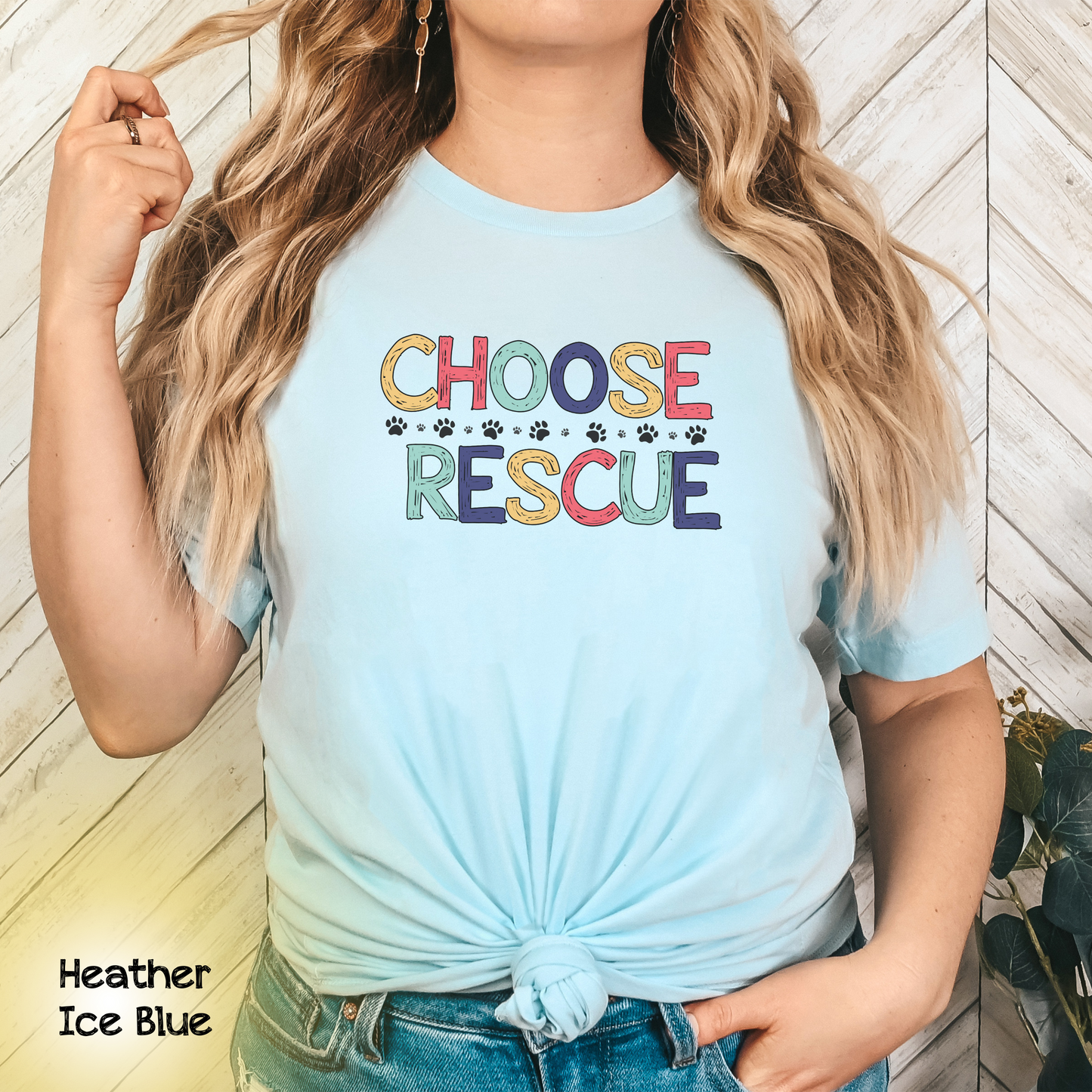 Choose Rescue Unisex Short Sleeve Tee | Support Animal Rescue | Dog Mom Dad Gift | Cat Lover T-Shirt | Make a Difference!