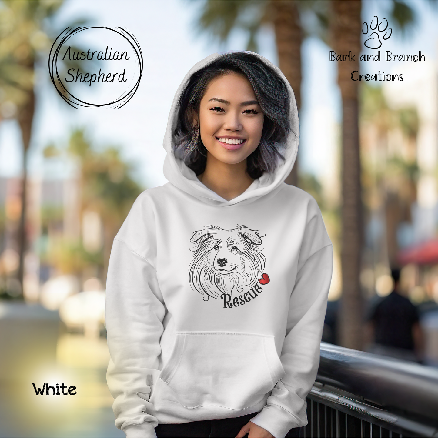 Rescue Dog Line Sketch Hooded Sweatshirt | Many Breed Choices | Perfect Soft Hoodie | Gift for Dog Lovers | Adopt Don’t Shop | Support Rescue Efforts