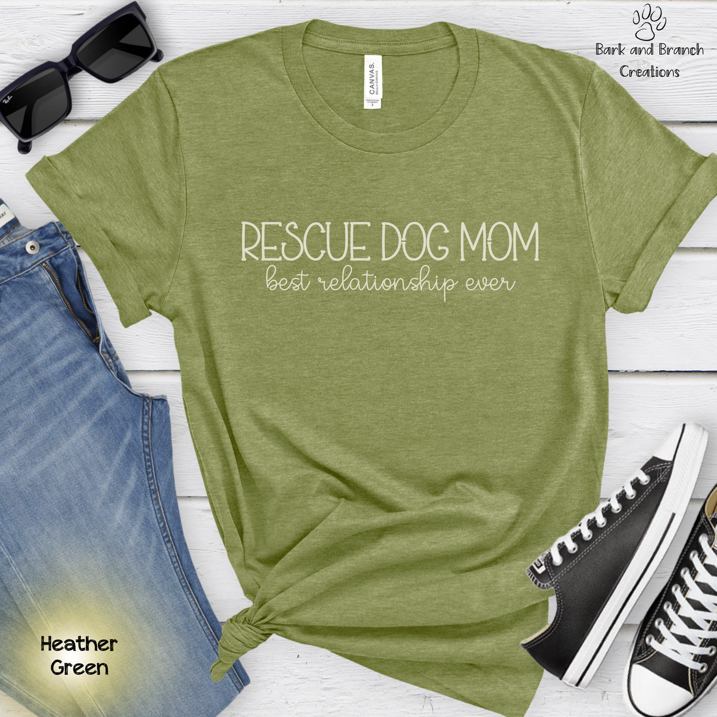 Rescue Dog Mom Best Relationship Ever Soft T-Shirt | Mother’s Day Gift | Dog Lover | Support Rescue Efforts