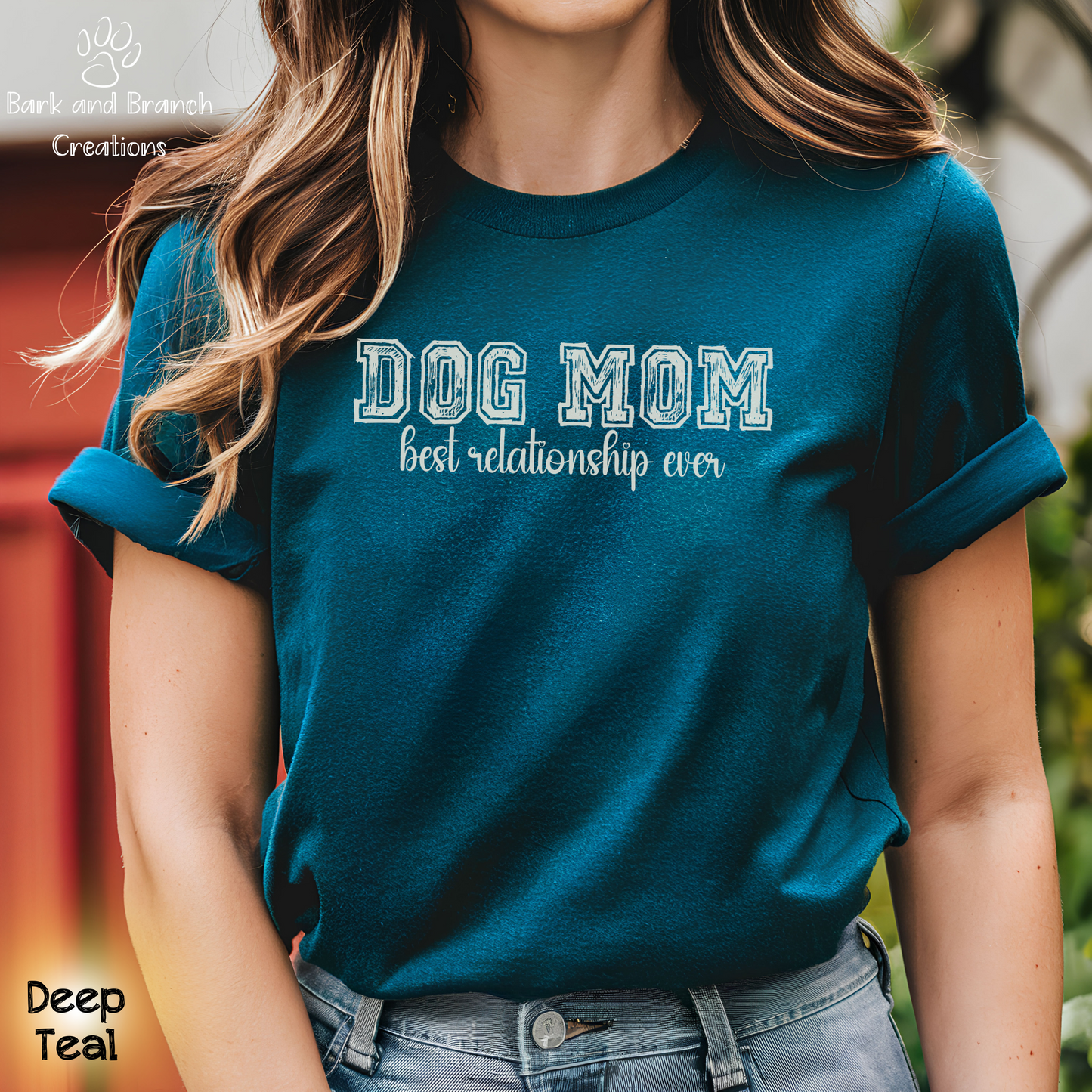 Dog Mom Best Relationship Ever Soft T-Shirt | Mother’s Day Gift | Dog Lover | Support Rescue Efforts