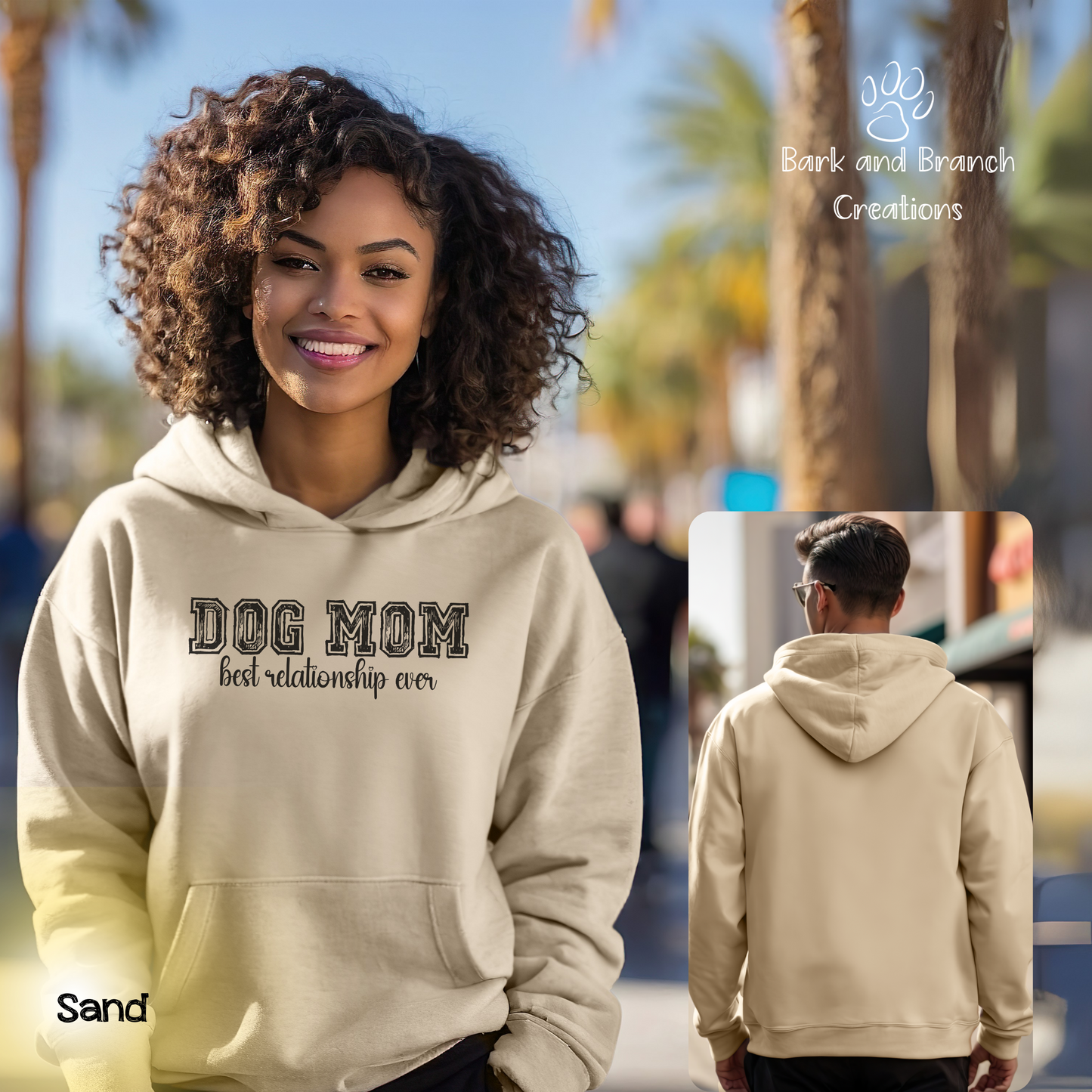 Dog Mom Best Relationship Ever Hooded Sweatshirt | Mother’s Day Gift | Dog Lover Hoodie | Support Rescue Efforts