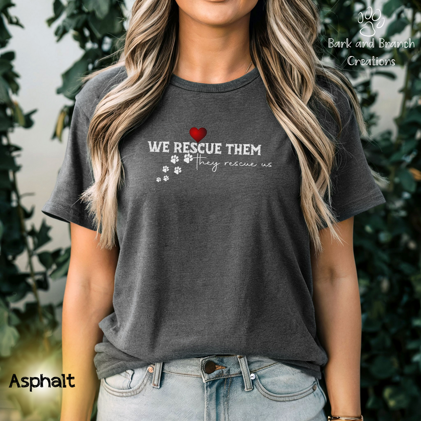 We Rescue Them They Rescue Us T-shirt | Cozy Animal Lover Tee | Rescue Dog Cat Shirt | Dog Dad | Dog Mom Gift | Support Dog Rescue