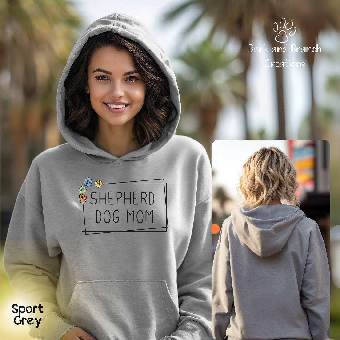 Shepherd Dog Mom Hoodie | German Shepherd Lover | Soft Hooded Sweatshirt | Gift for Dog Lover | Cute Shirt | Dog Mama Present