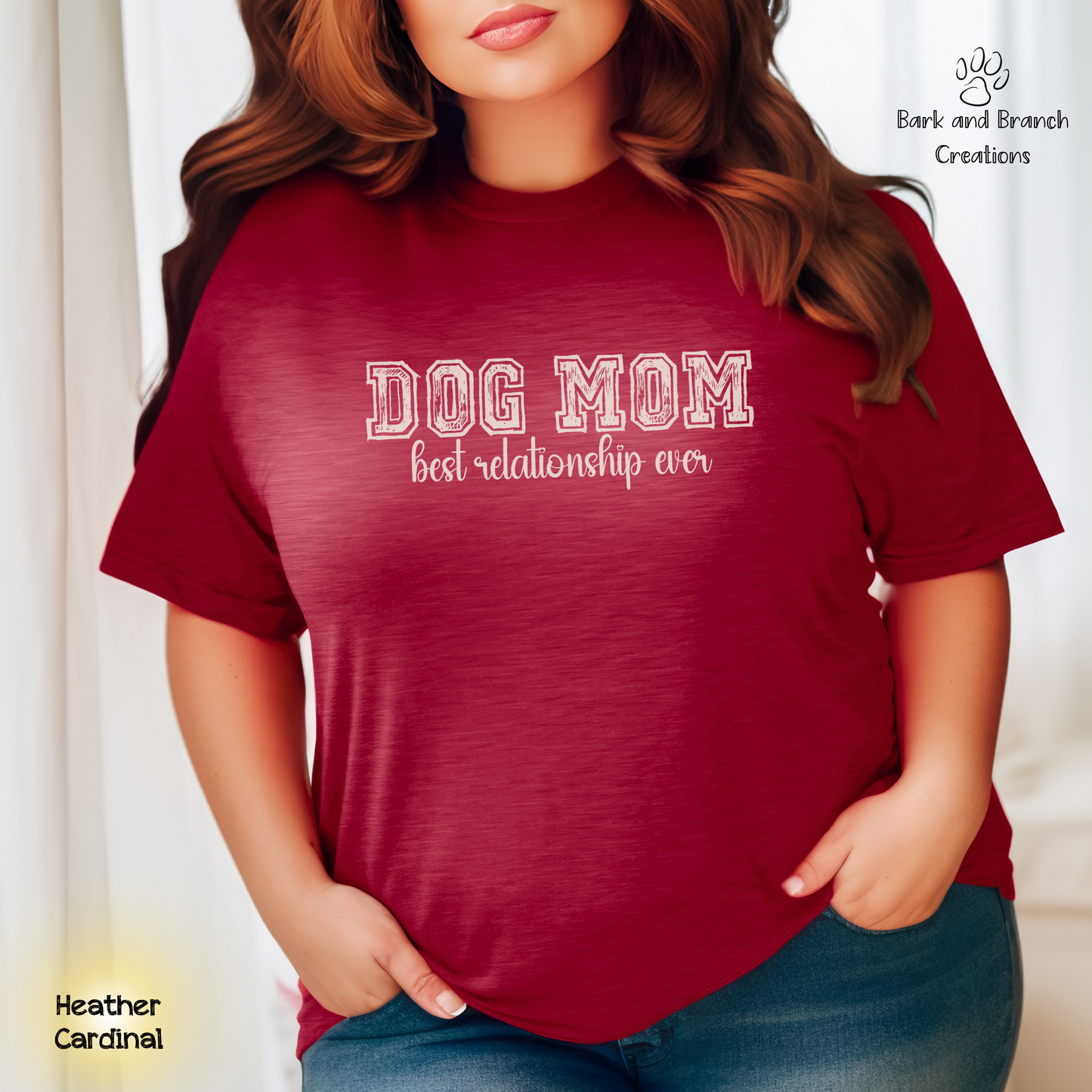 Dog Mom Best Relationship Ever Soft T-Shirt | Mother’s Day Gift | Dog Lover | Support Rescue Efforts