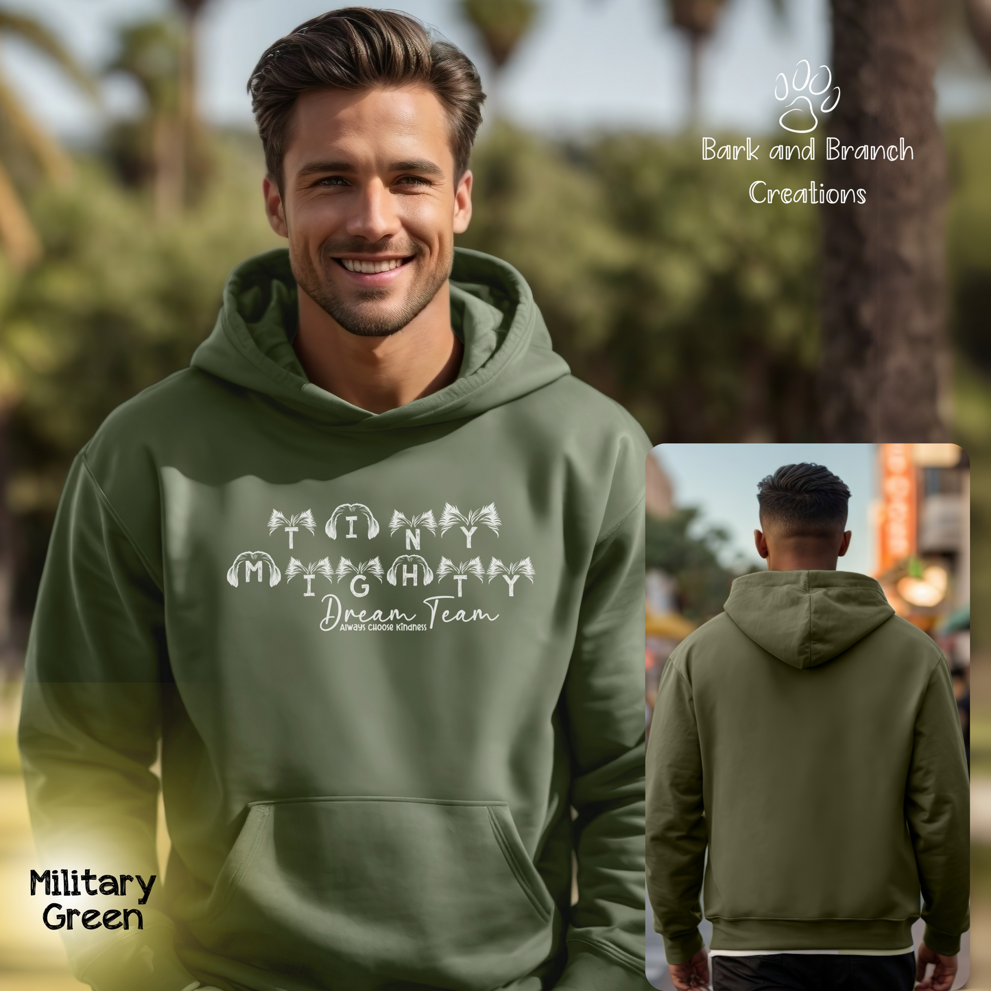 Tiny Mighty Dream Team Ears of Love Hoodie | Support Rescue Efforts | Dog Lover Goft