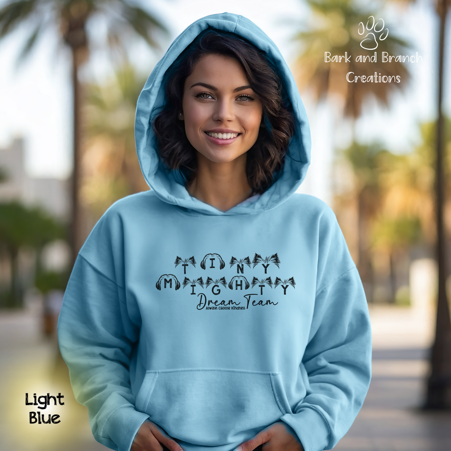 Tiny Mighty Dream Team Ears of Love Hoodie | Support Rescue Efforts | Dog Lover Goft