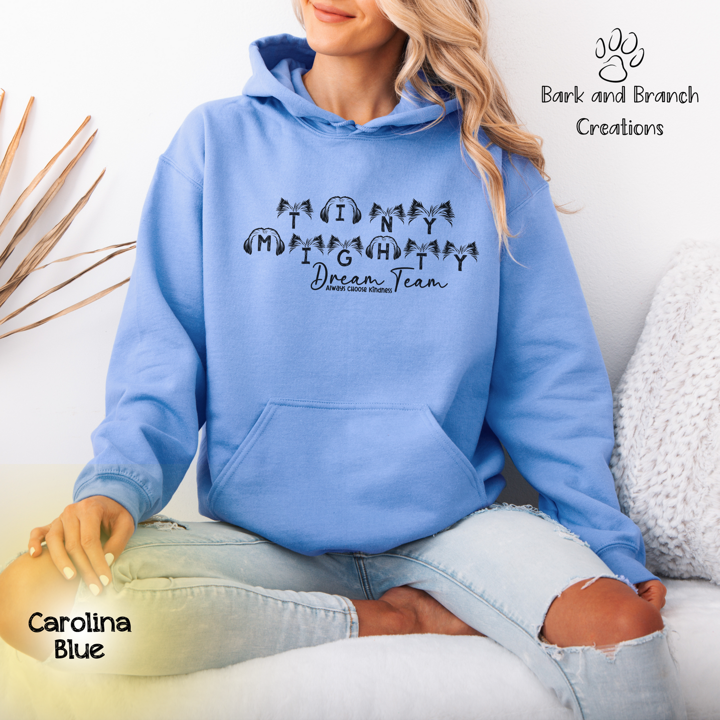 Tiny Mighty Dream Team Ears of Love Hoodie | Support Rescue Efforts | Dog Lover Goft