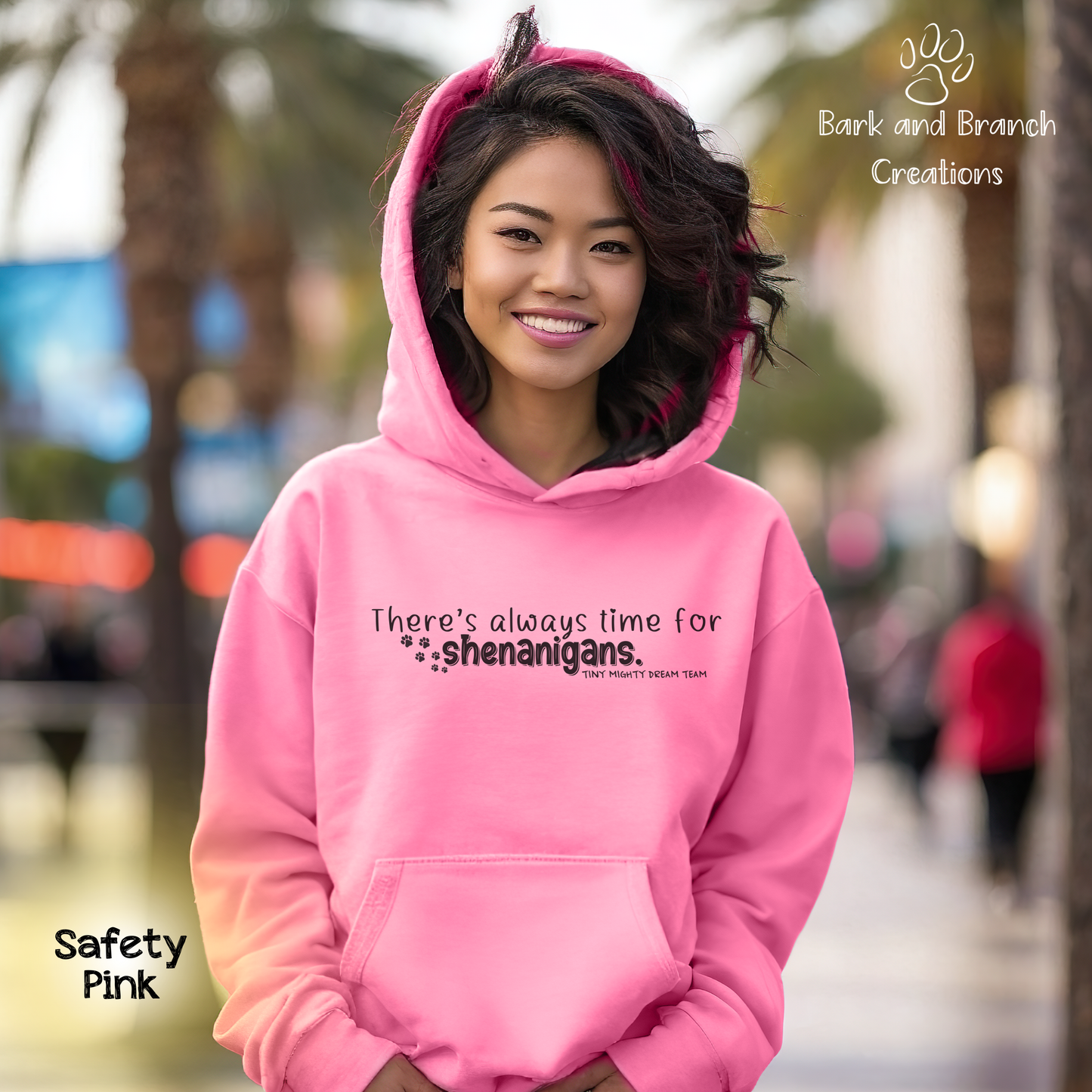 Tiny Mighty Dream Team | Always Time for Shenanigans | Support Puppy Mill Rescue | Soft Hoodie | Hooded Sweatshirt