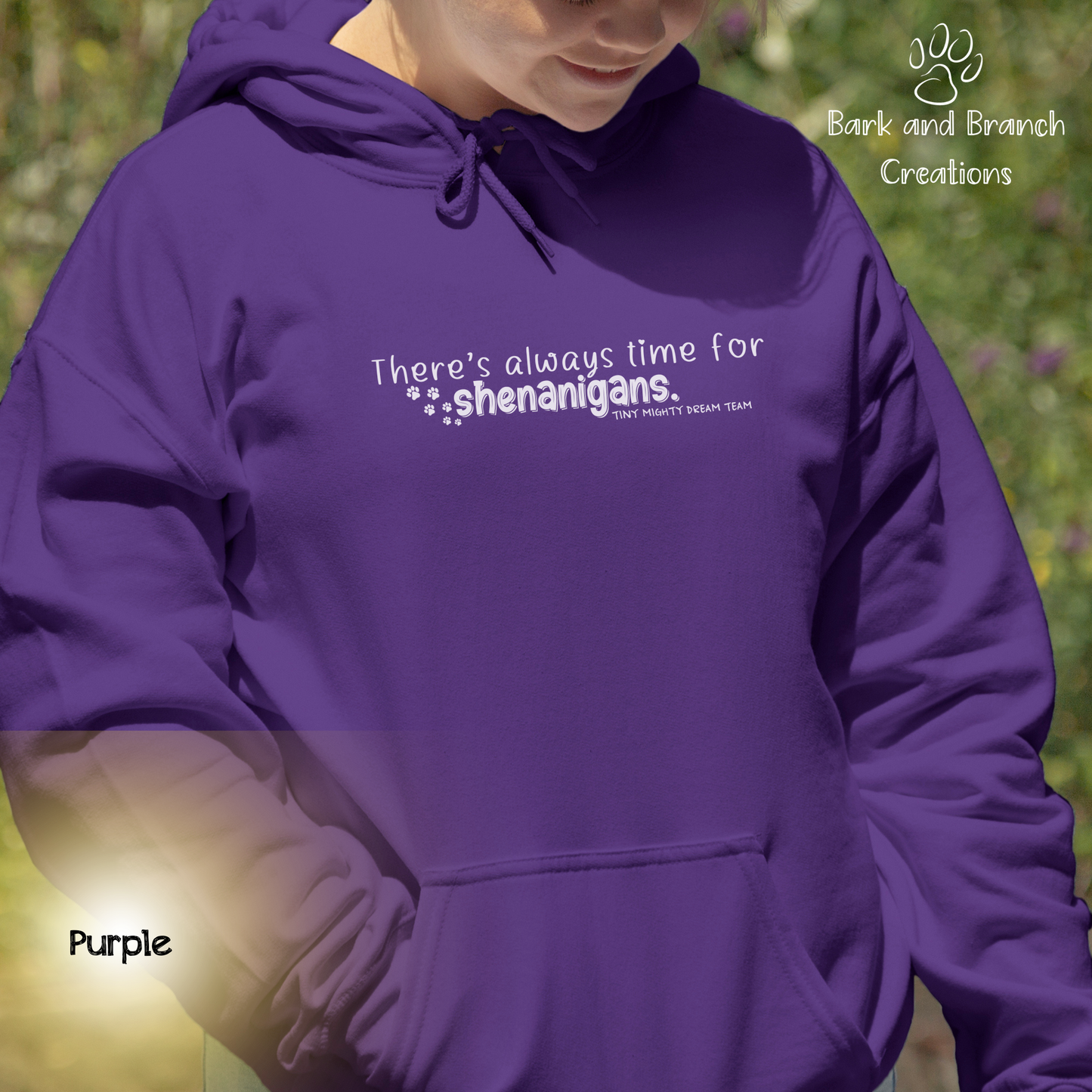 Tiny Mighty Dream Team | Always Time for Shenanigans | Support Puppy Mill Rescue | Soft Hoodie | Hooded Sweatshirt