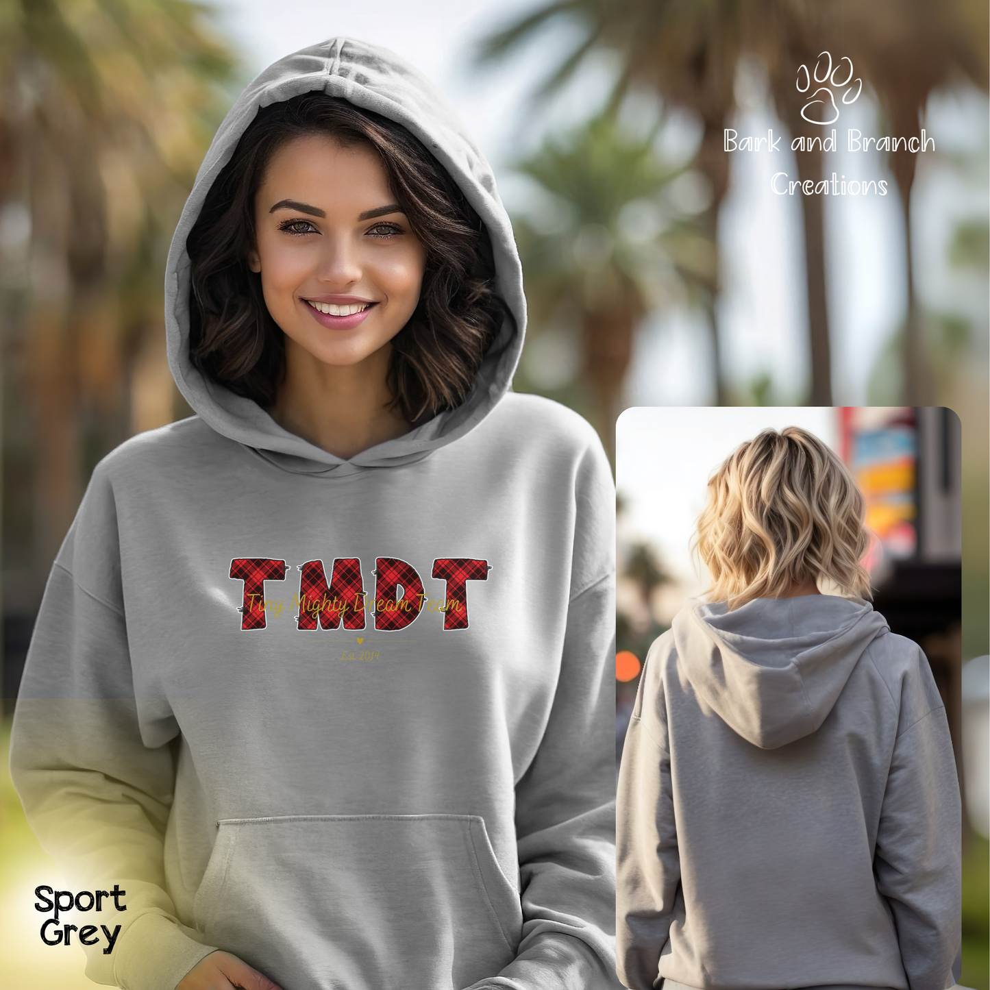 Tiny Mighty Dream Team Logo Hoodie | Super Soft | Support Puppy Mill Rescue Efforts