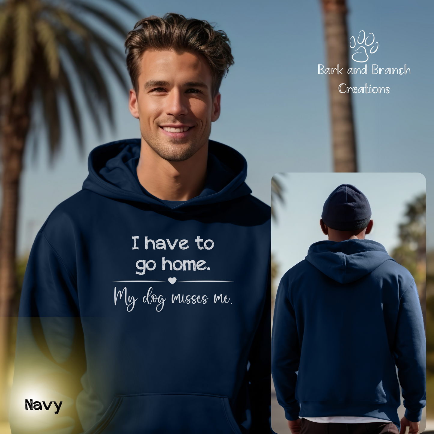 Funny Hoodie | I Have to Go Home My Dog Misses Me | Dog Mom | Dog Dad | Dog Lover Gift | Hooded Sweatshirt | Support Puppy Mill Rescue