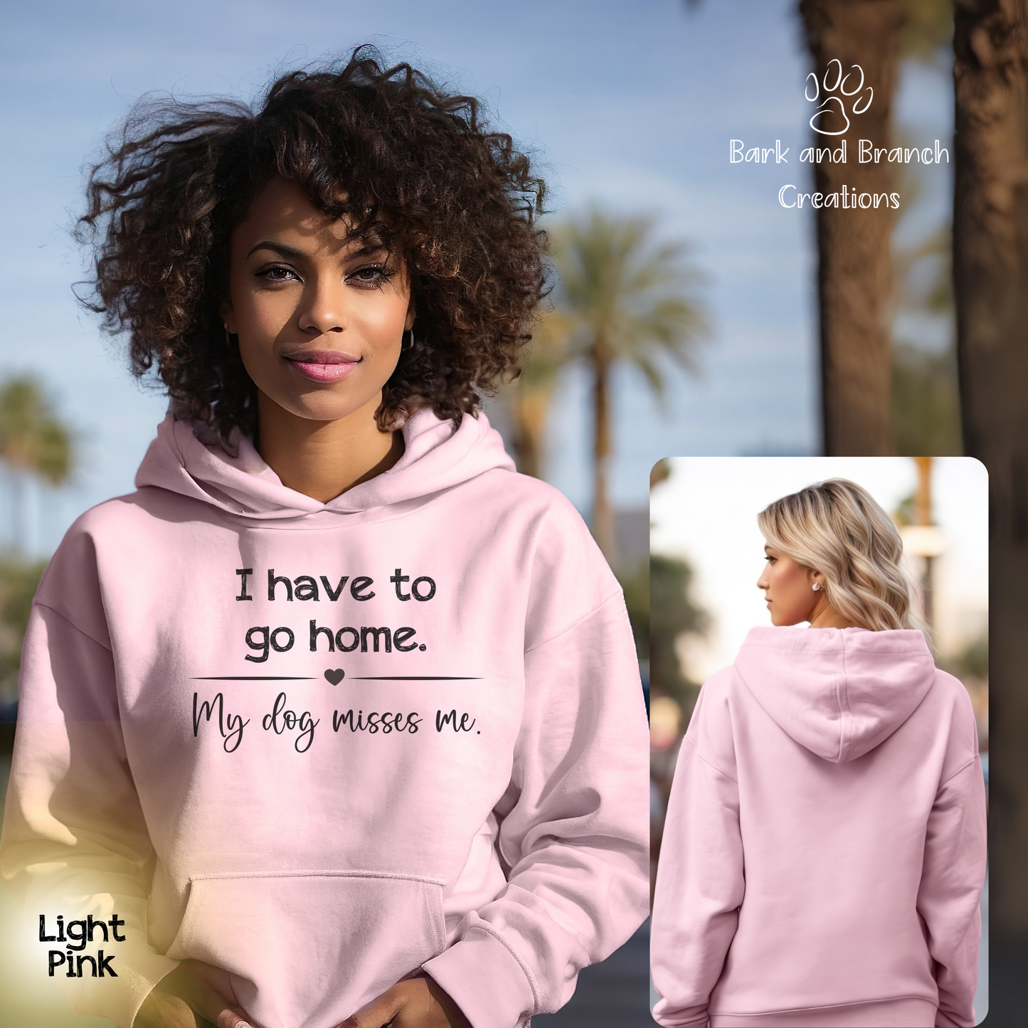 Funny Hoodie | I Have to Go Home My Dog Misses Me | Dog Mom | Dog Dad | Dog Lover Gift | Hooded Sweatshirt | Support Puppy Mill Rescue