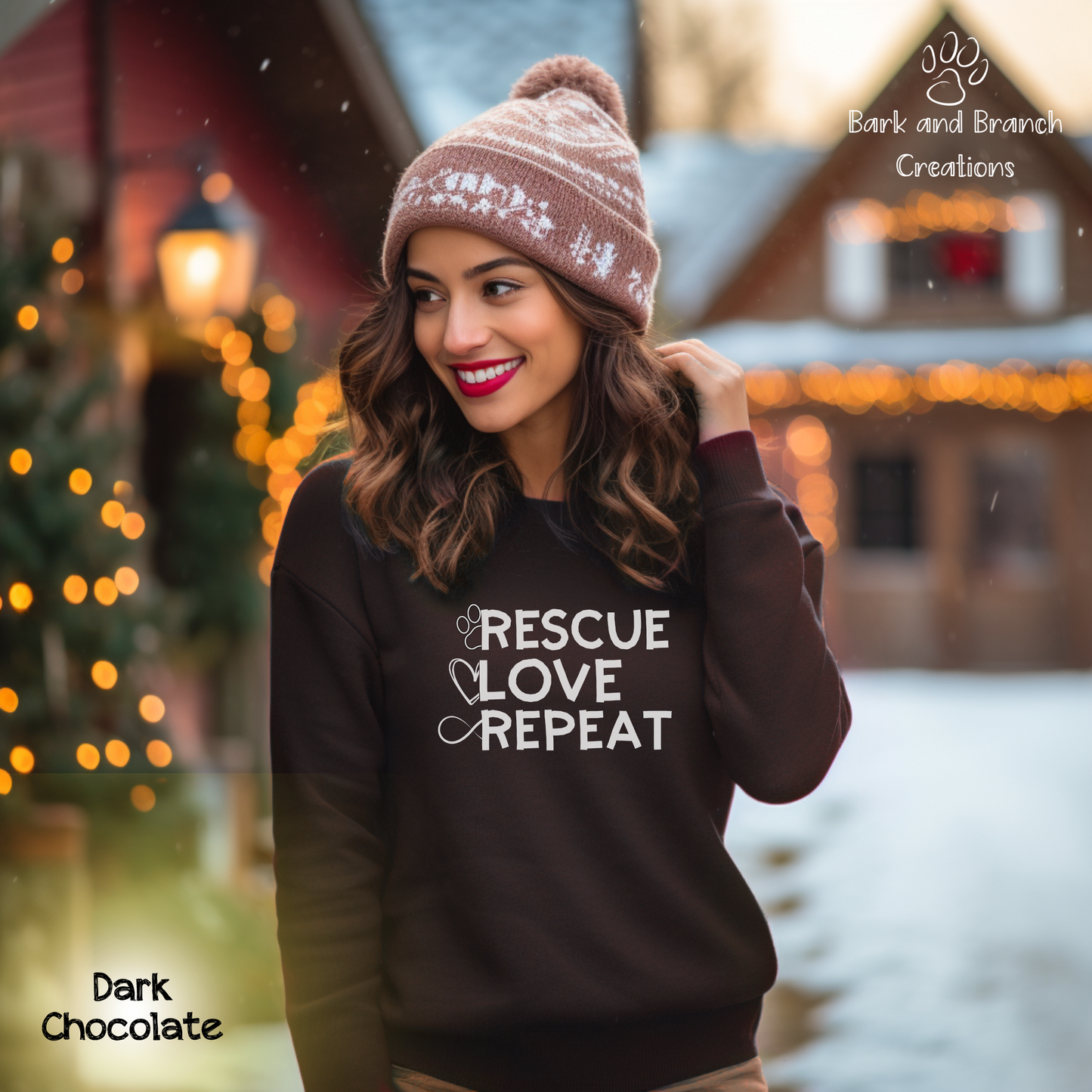 Rescue Love Repeat | Soft Crewneck Sweatshirt | Rescue Dogs | Support Puppy Mill Rescue Efforts | Dog Lover | Dog Mom | Dog Dad