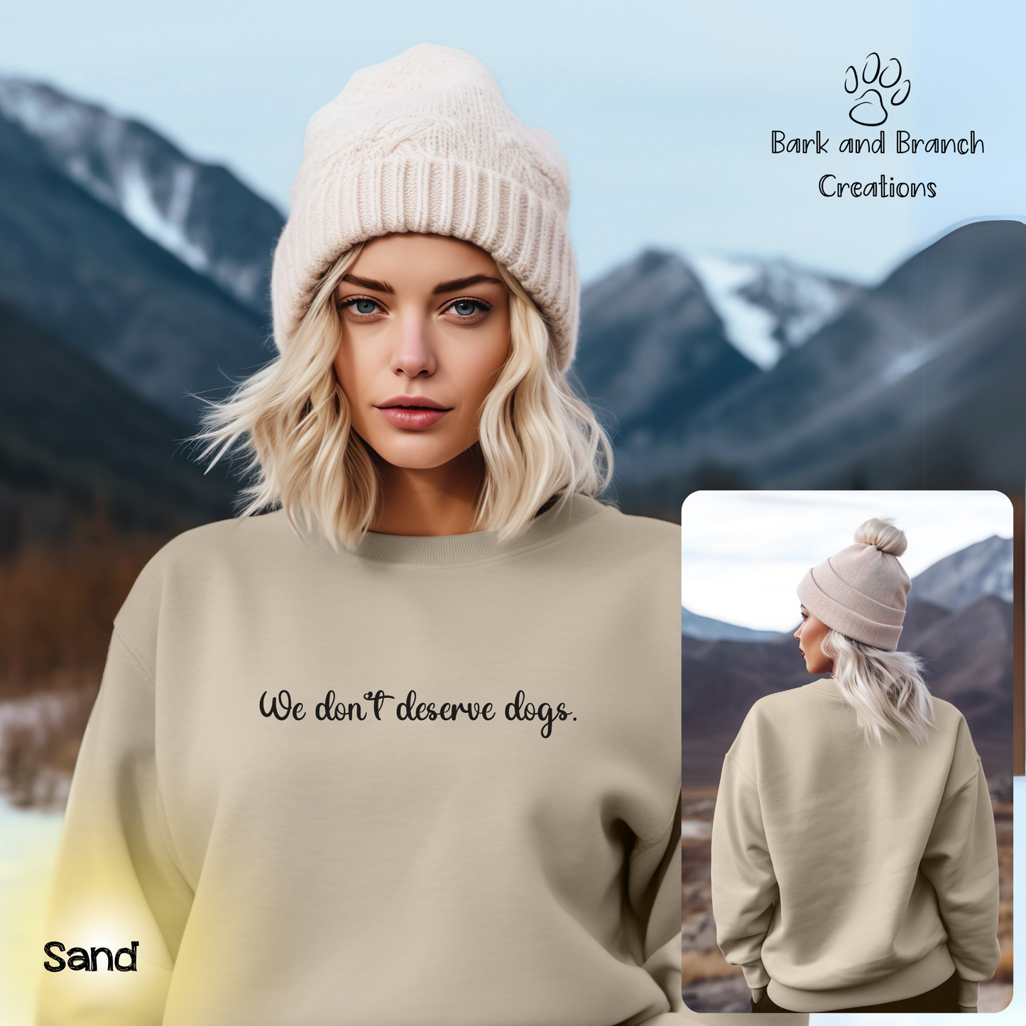 We Don’t Deserve Dogs | Soft Crewneck Sweatshirt | Dog Lover Gift | Support Puppy Mill Rescue Efforts | Dog Mom | Dog Dad