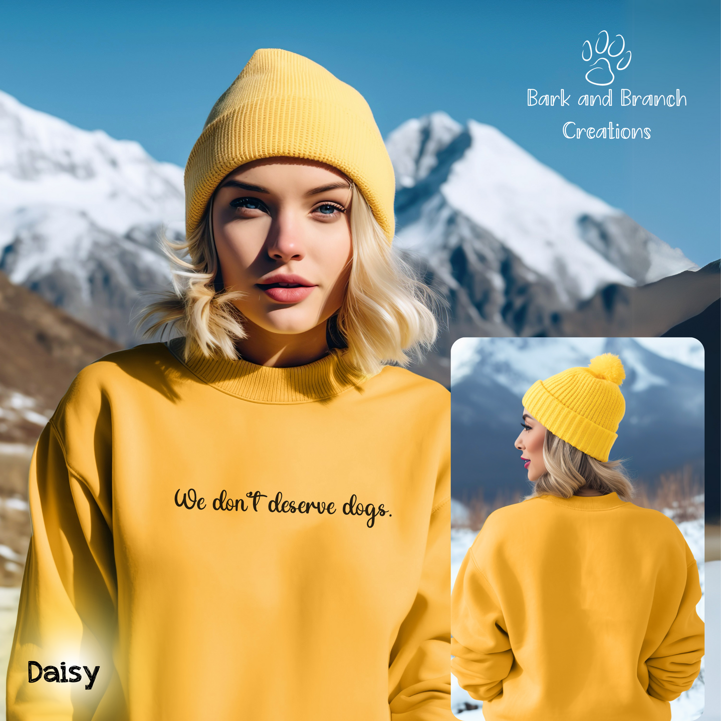 We Don’t Deserve Dogs | Soft Crewneck Sweatshirt | Dog Lover Gift | Support Puppy Mill Rescue Efforts | Dog Mom | Dog Dad