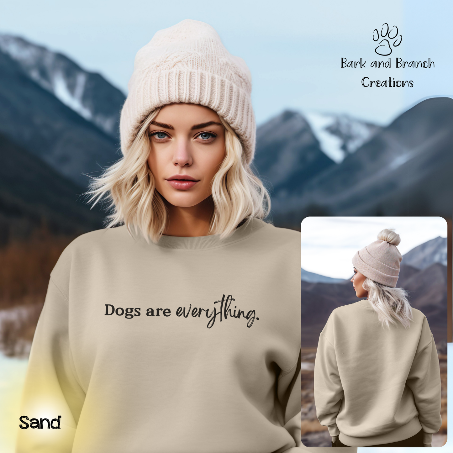 Dogs Are Everything Soft Crew Sweatshirt | Dog Lover Gift | Dog Mom | Dog Dad | Support Rescue