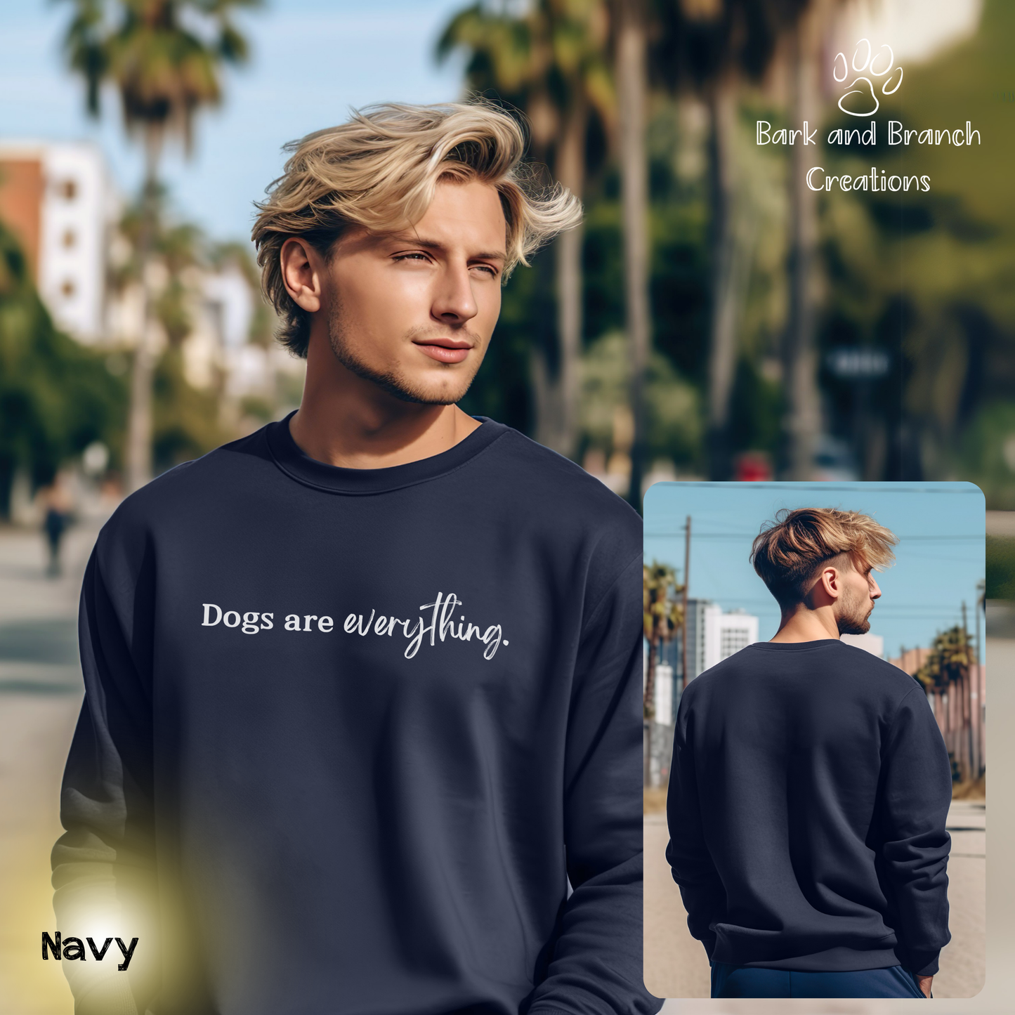 Dogs Are Everything Soft Crew Sweatshirt | Dog Lover Gift | Dog Mom | Dog Dad | Support Rescue