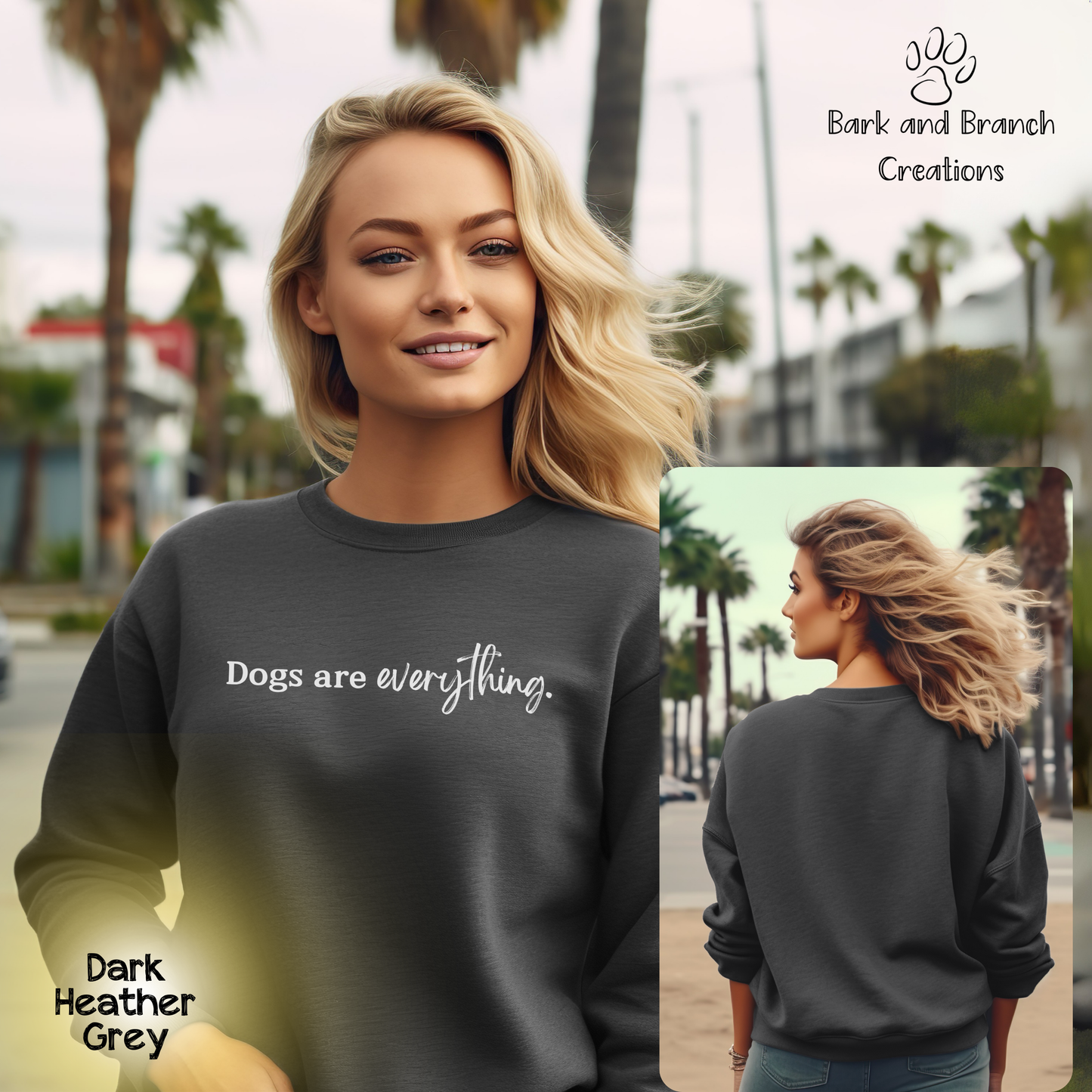 Dogs Are Everything Soft Crew Sweatshirt | Dog Lover Gift | Dog Mom | Dog Dad | Support Rescue