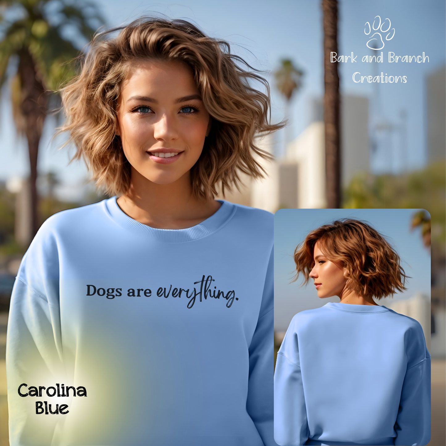 Dogs Are Everything Soft Crew Sweatshirt | Dog Lover Gift | Dog Mom | Dog Dad | Support Rescue