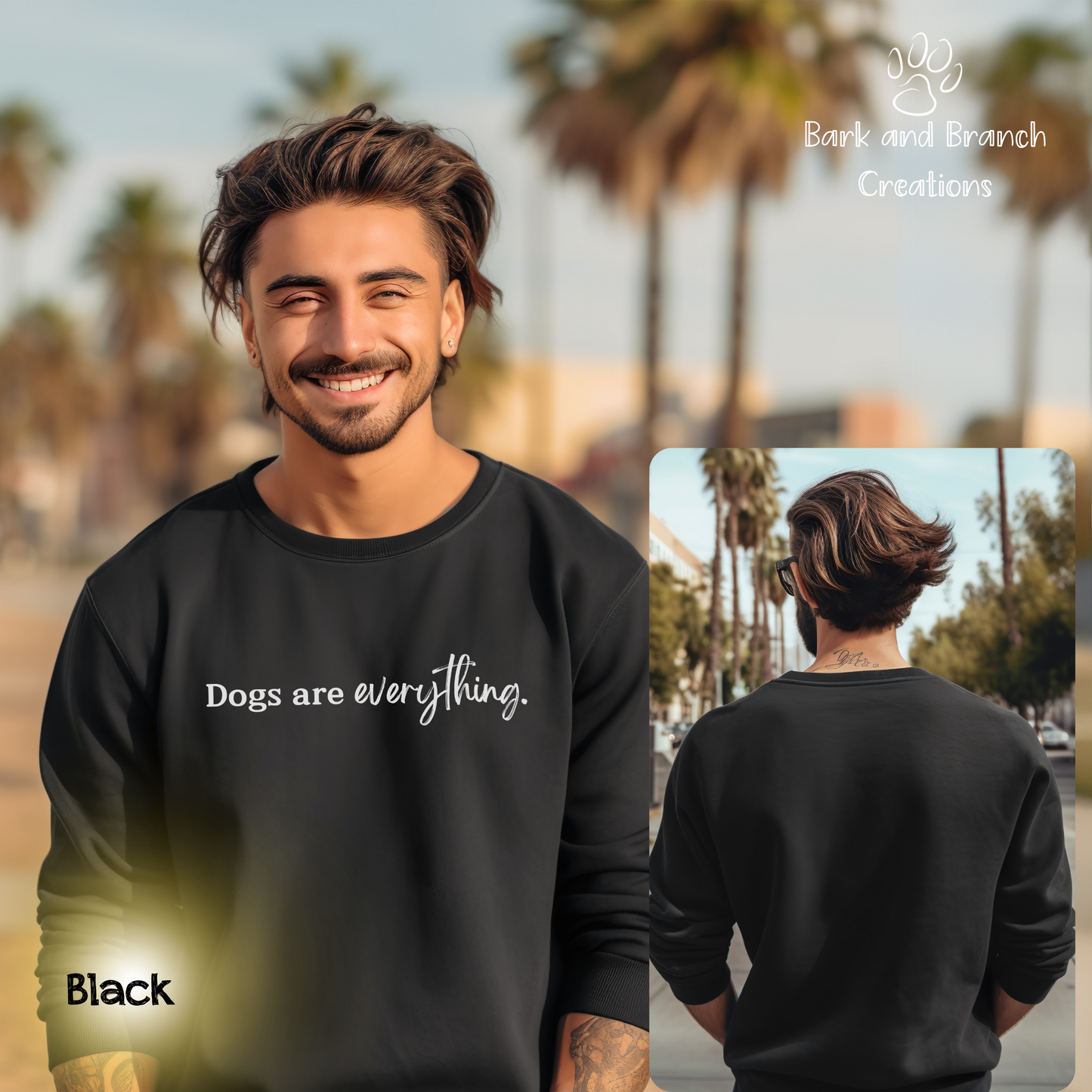 Dogs Are Everything Soft Crew Sweatshirt | Dog Lover Gift | Dog Mom | Dog Dad | Support Rescue