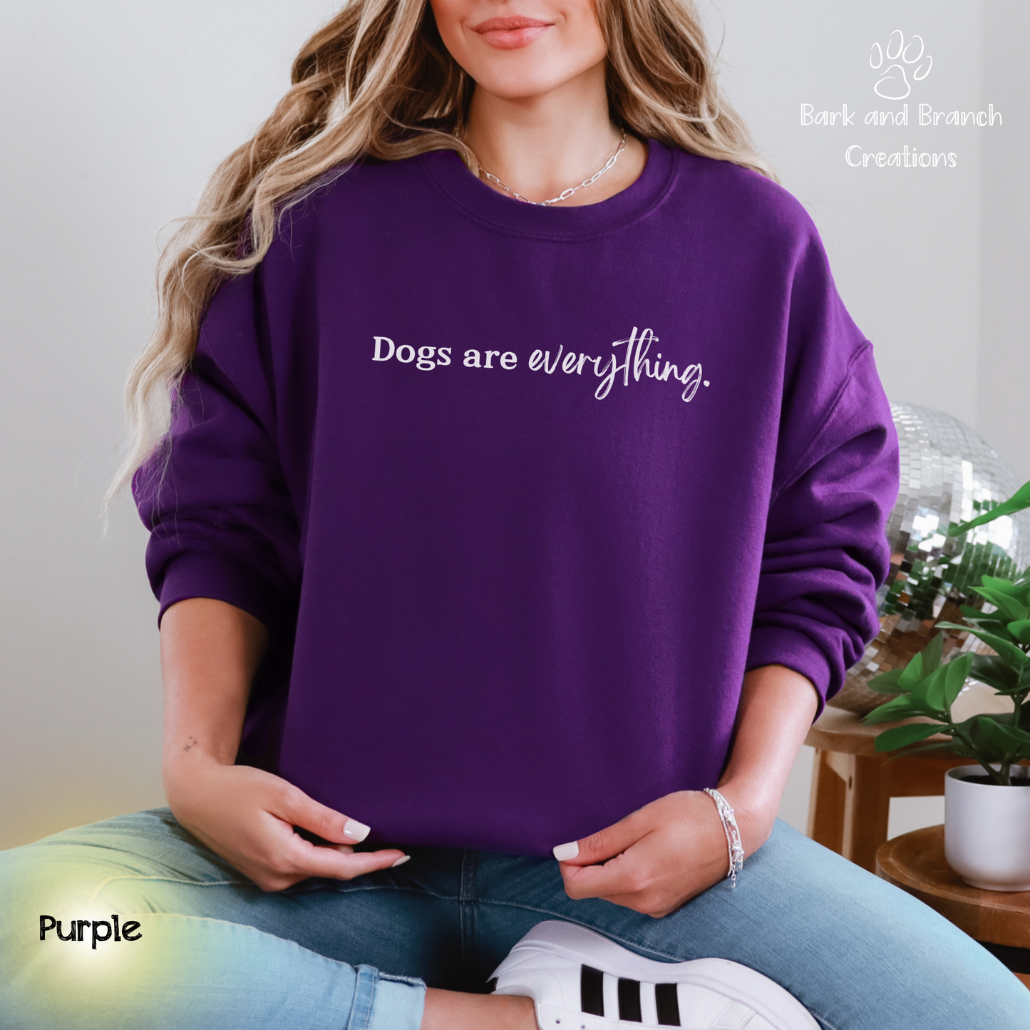 Dogs Are Everything Soft Crew Sweatshirt | Dog Lover Gift | Dog Mom | Dog Dad | Support Rescue